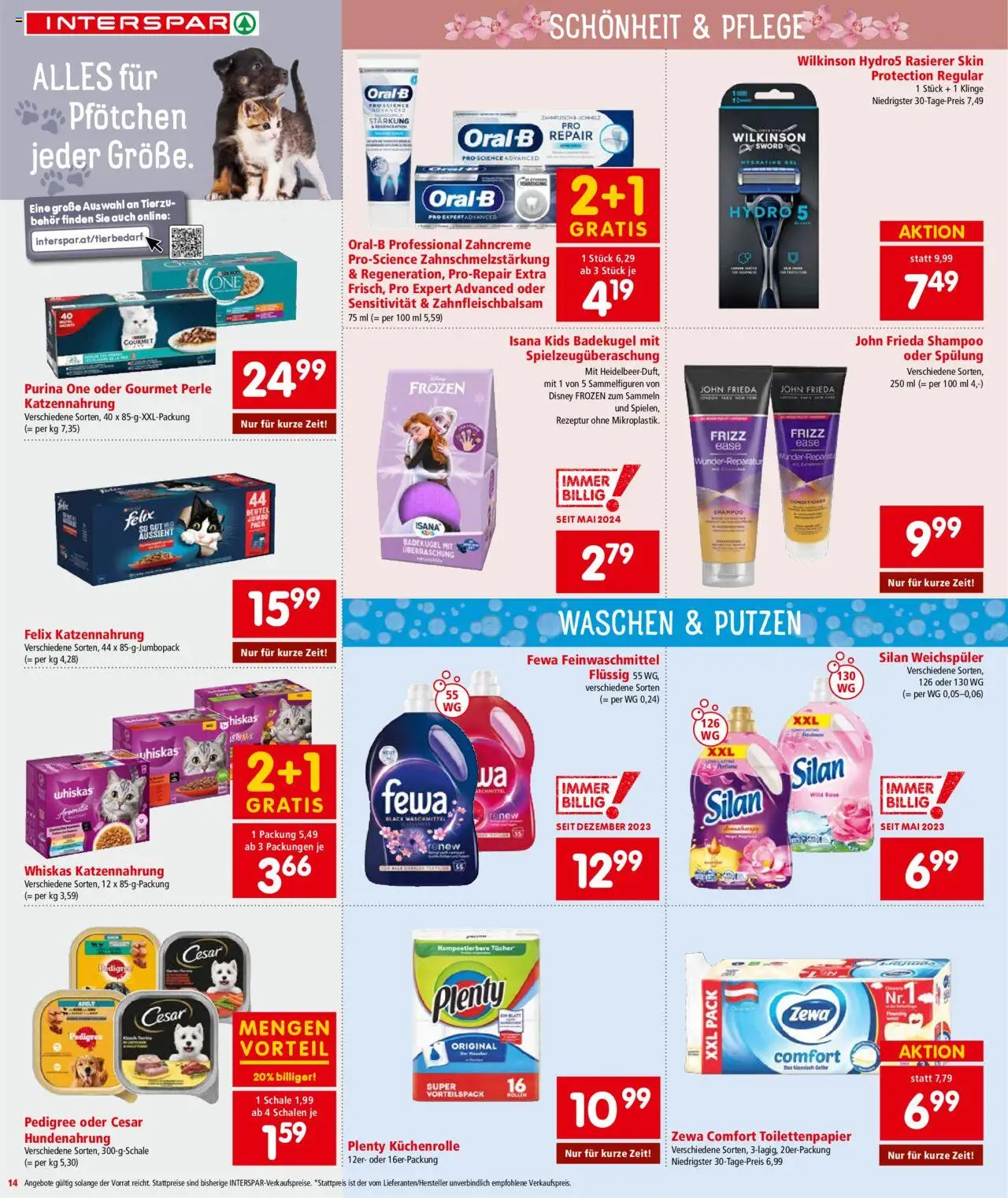 Interspar Flugblatt - Tirol gültig ab 25.09.2025 | Seite: 16 | Produkte: Rasierer, Shampoo, Spülung, Waschmittel