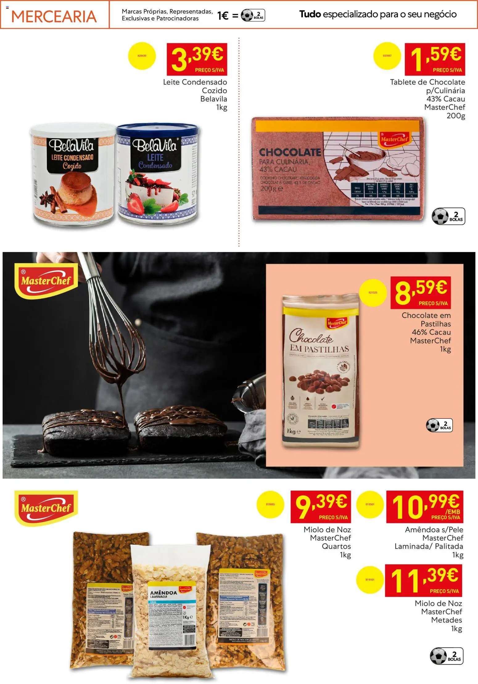 Recheio Horeca │ válido de 24.03.2026 | Página: 22 | Produtos: Leite condensado, Leite, Chocolate