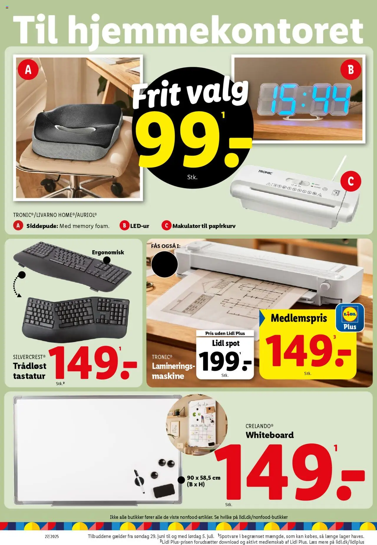 Lidl Tilbudsavis gyldig fra 03.07.2025 | Side: 33 | Produkter: Tastatur, Søm, Laminator