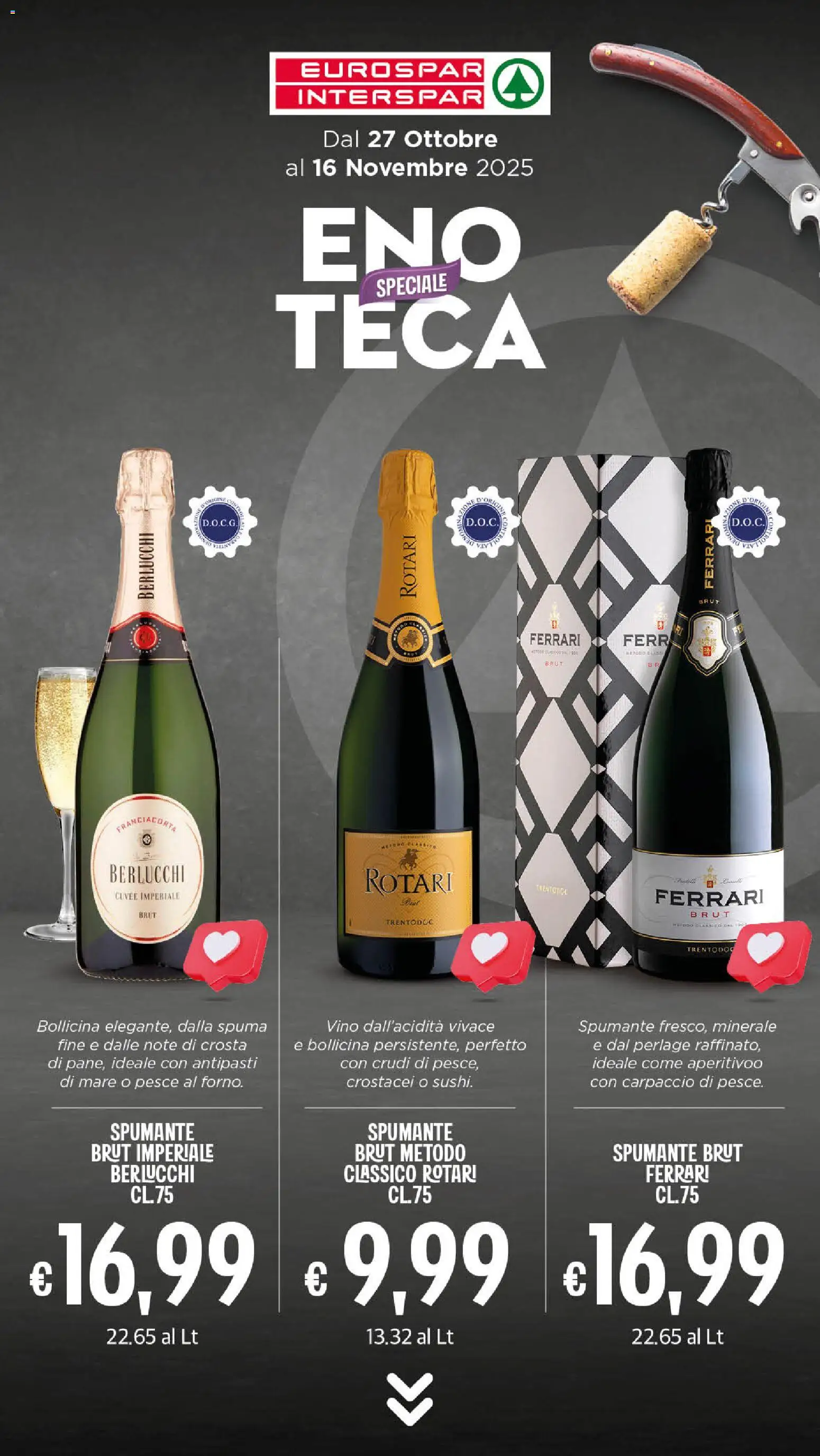 Volantino Eurospar del 27.10.2025 | Pagina: 5 | Prodotti: Pesce, Vino, Spumante