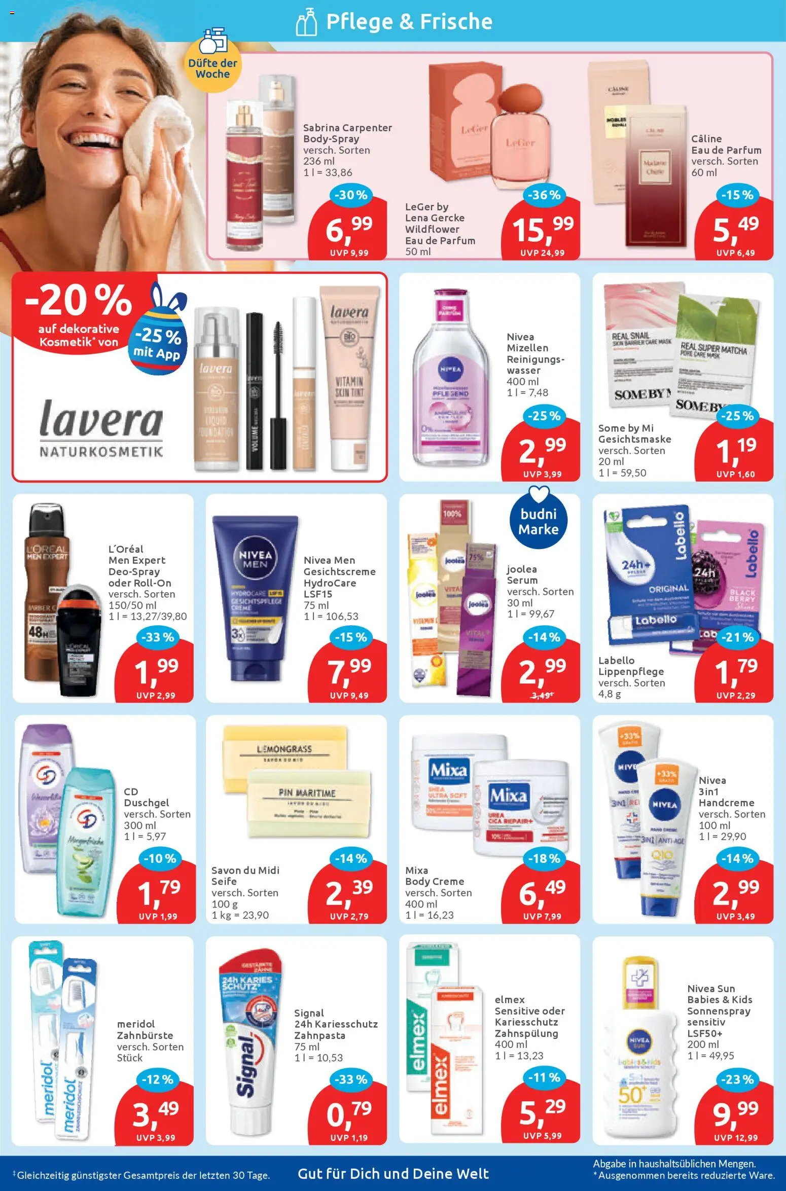 Budni Prospekt – gültig ab 16.03.2026 | Seite: 2 | Produkte: Creme, Duschgel, Zahnbürste, Wasser
