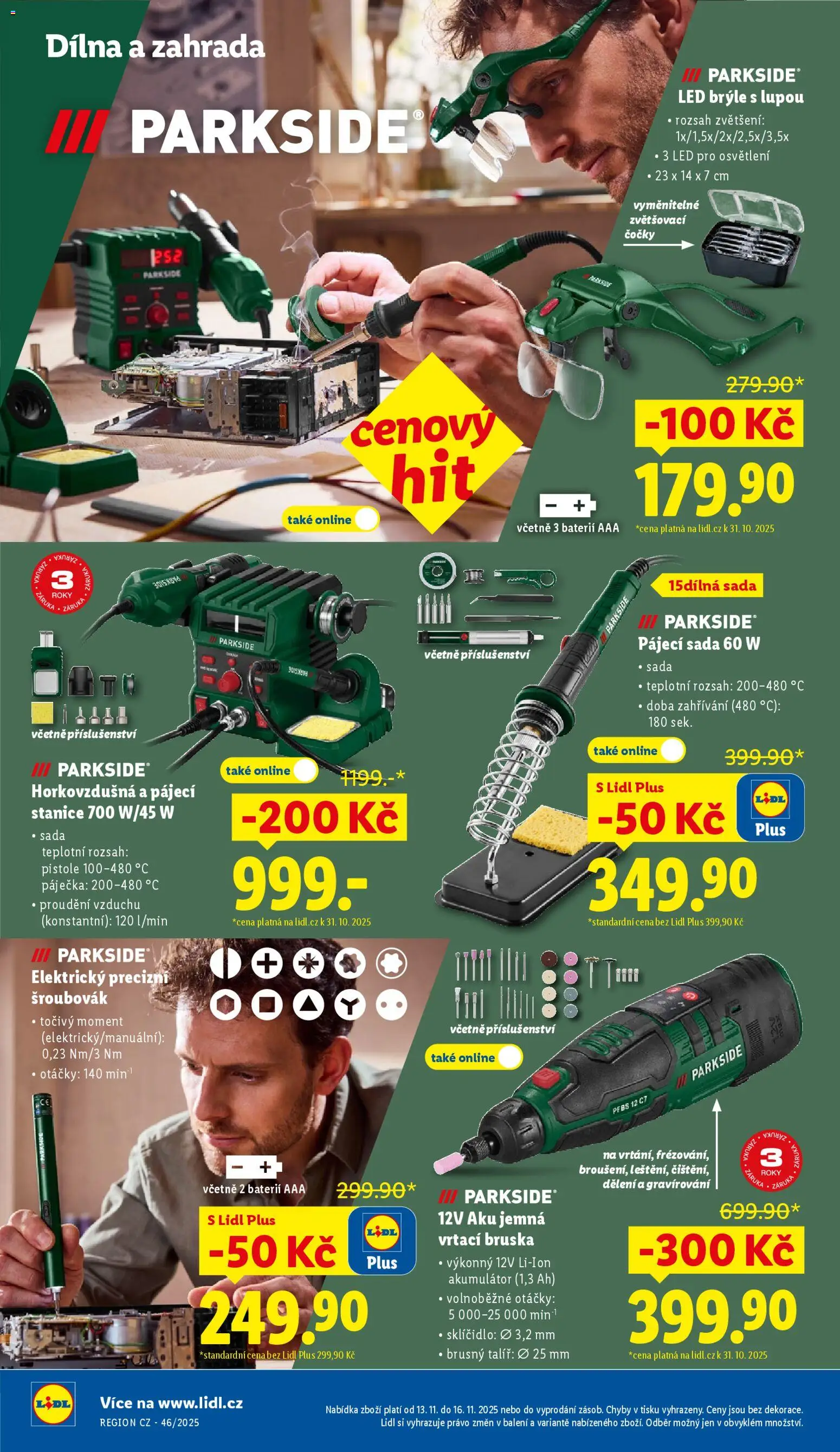 Lidl leták - Spotřební zboží od 10.11.2025 | Strana: 30 | Produkty: Zahrada, Talíř, Pájecí stanice, LED