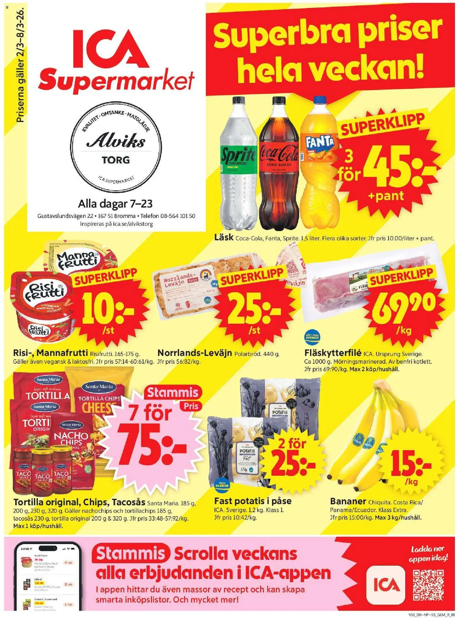 ICA Supermarket reklamblad aktuell från 02.03.2026 | Sida: 1