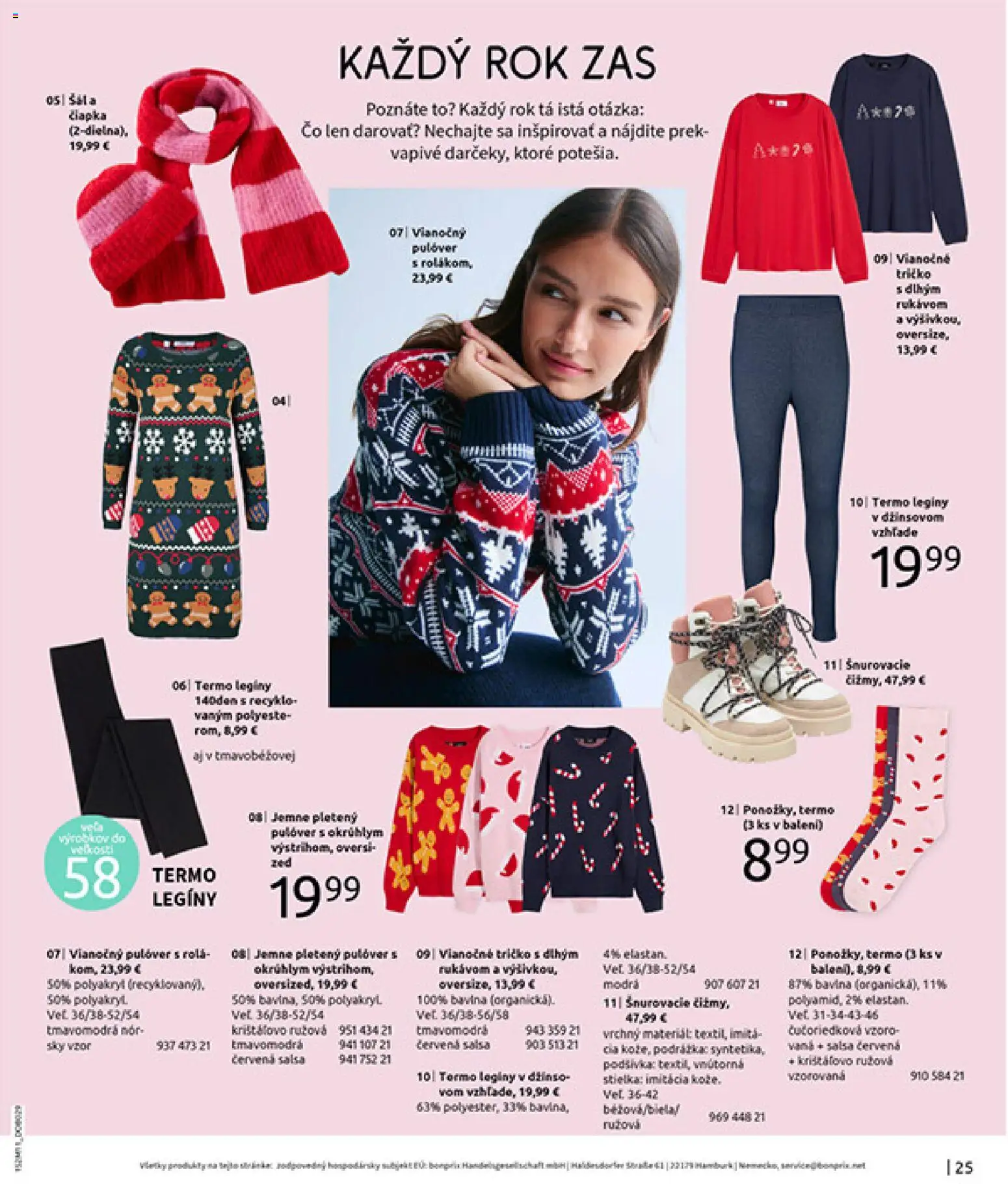 Nové Bonprix akcie – leták je platný od 16.12.2025 | Strana: 27 | Produkty: Tričko, Legíny, Čiapka