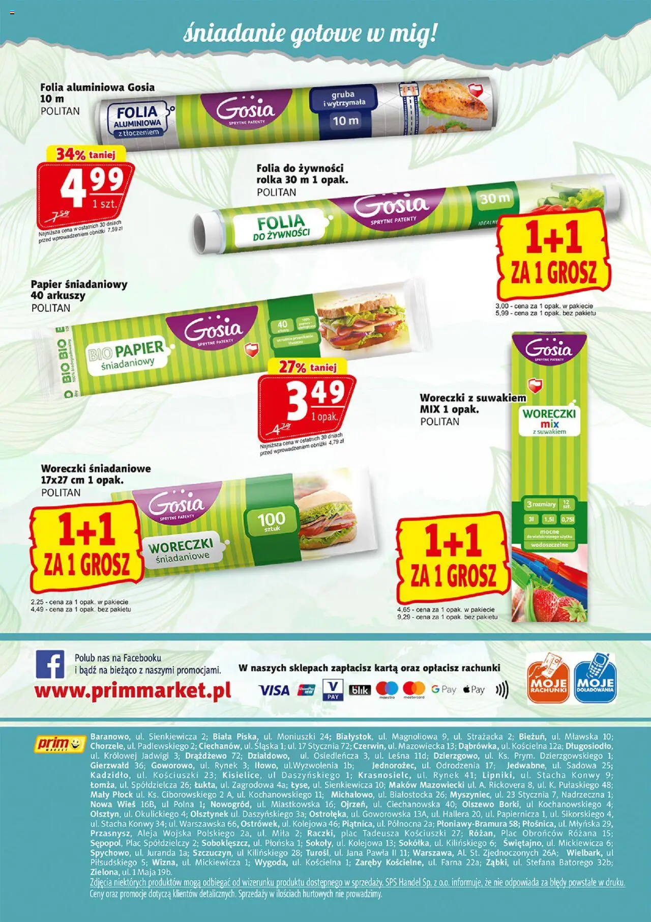 Prim Market Gazetka - Witaj Szkoło od 07.08.2025 | Strona: 16 | Produkty: Karta, Papier śniadaniowy, Woreczki z suwakiem