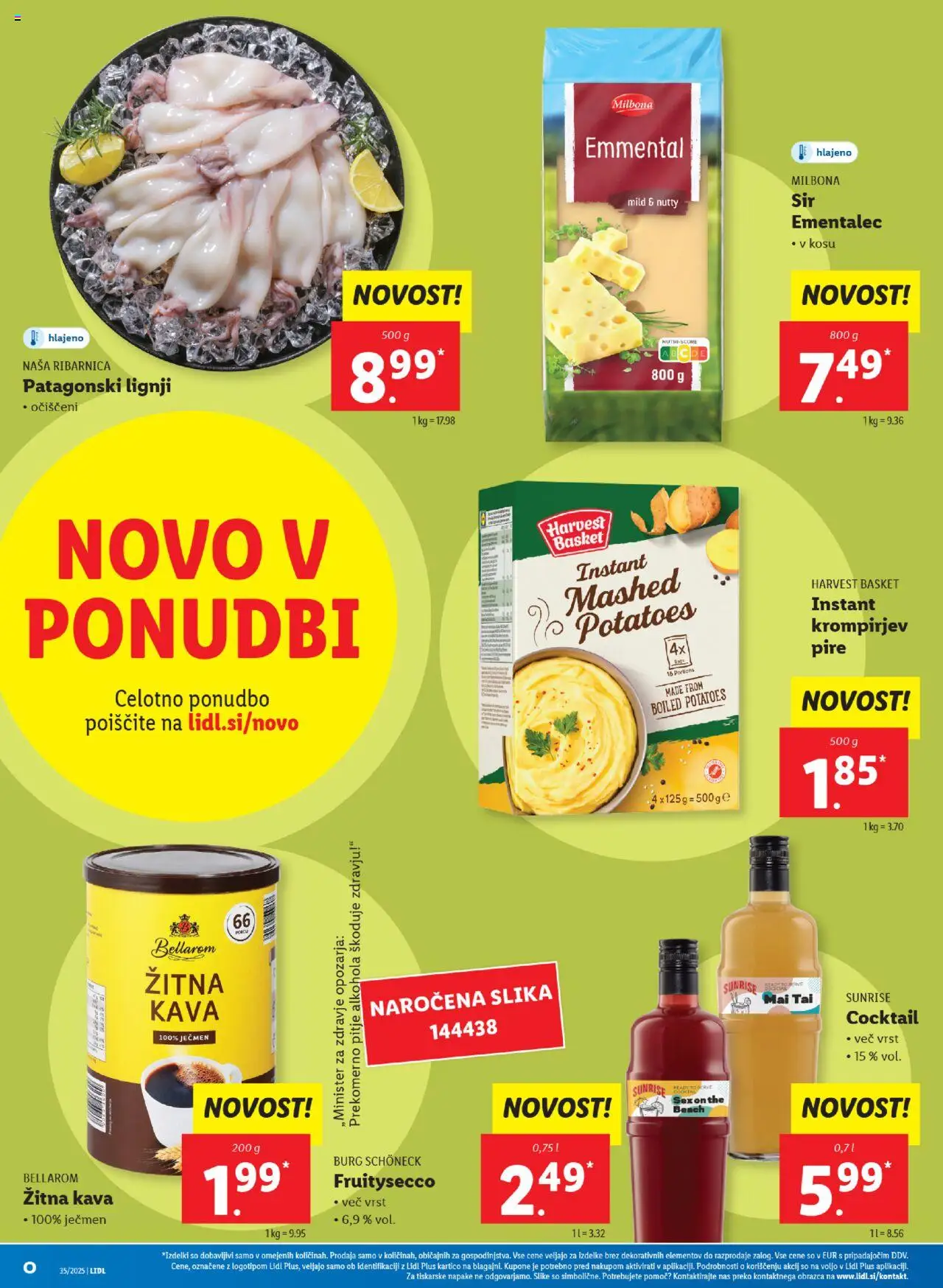 Lidl - Maribor │ velja od 28.08.2025 | Stran: 24 | Izdelki: Lignji, Ementalec, Kava