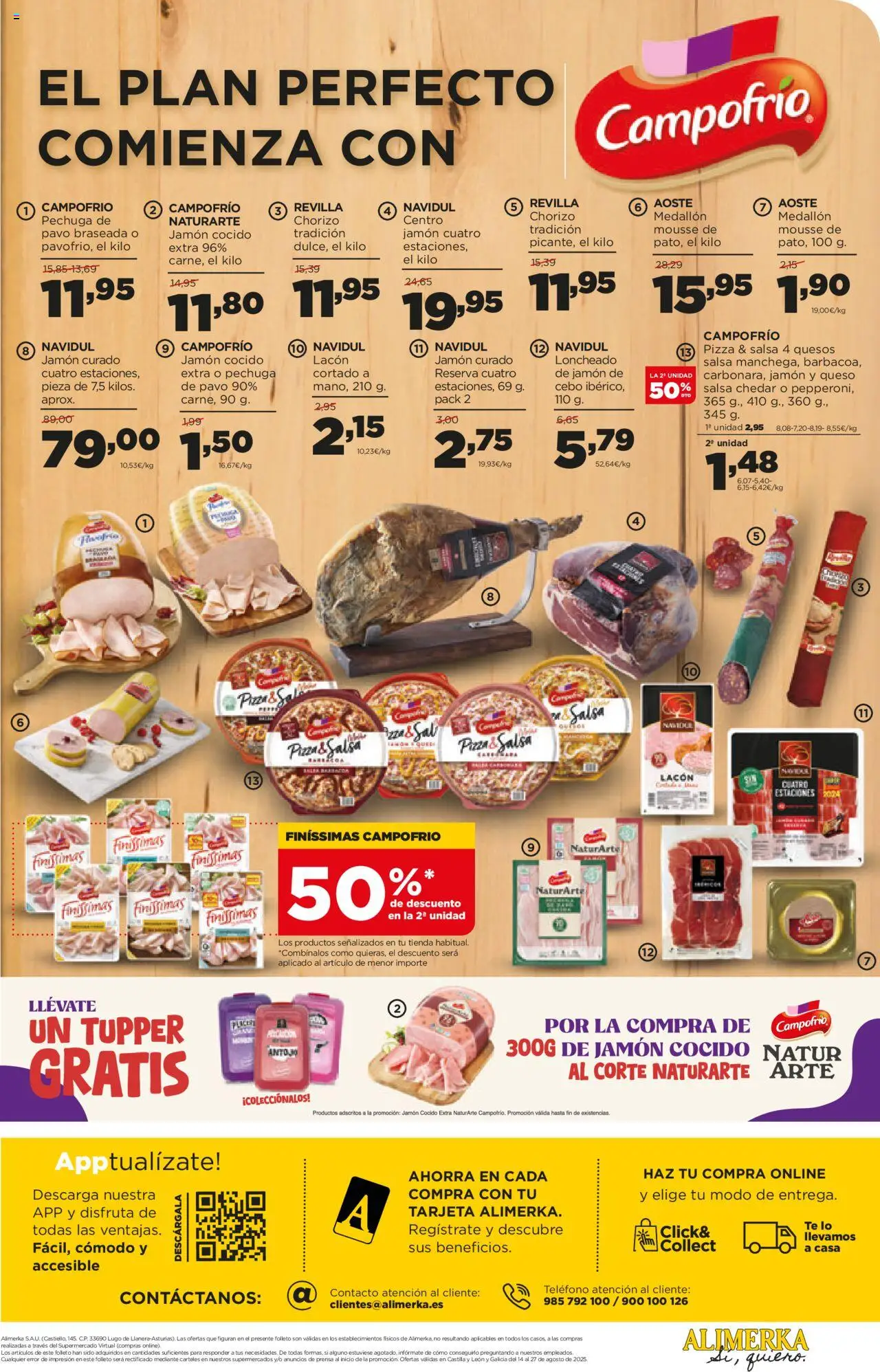 Alimerka folleto Castilla y León │ válido desde el 14.08.2025 | Página: 42 | Productos: Queso, Jamón, Teléfono, Loncheado