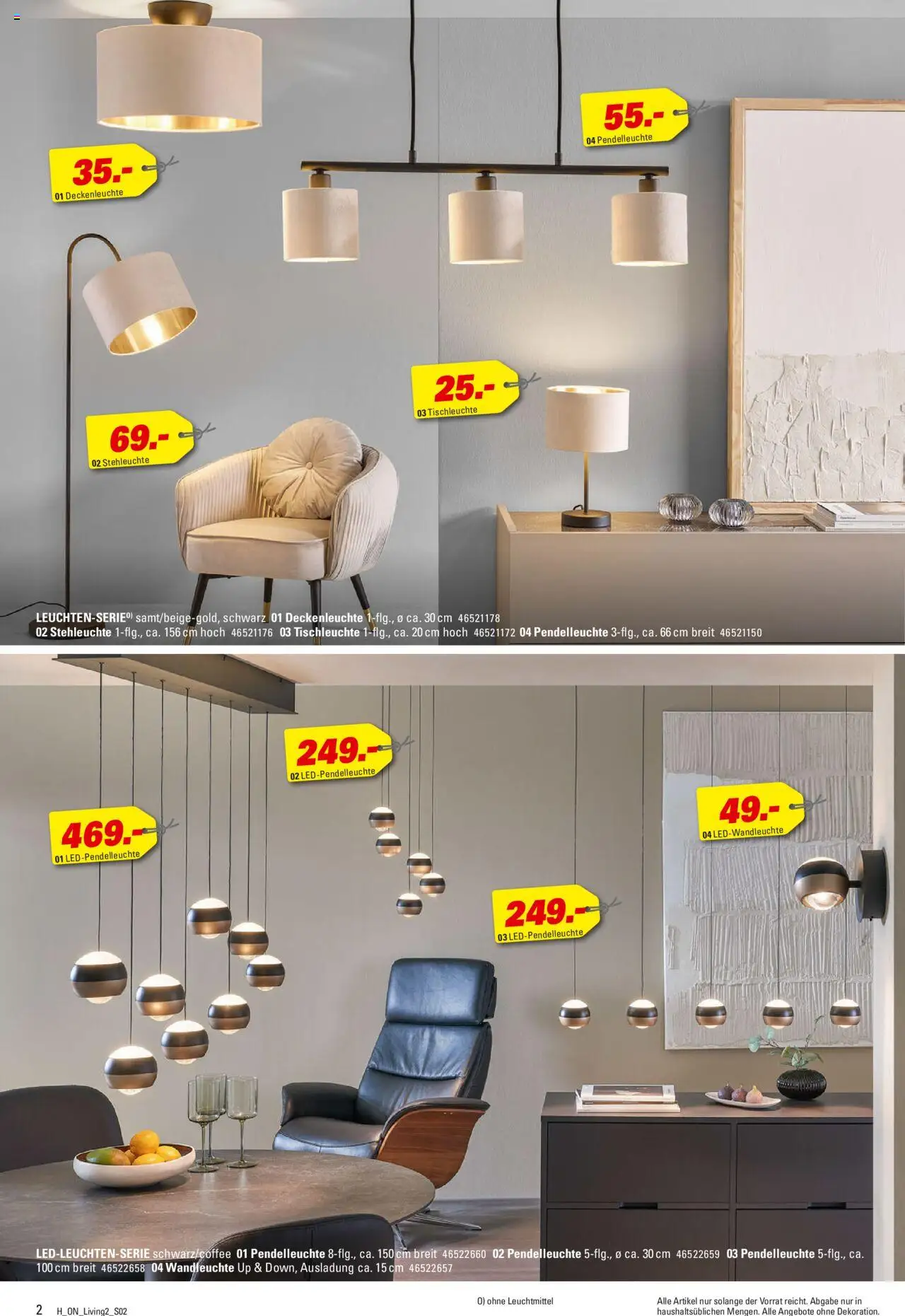 Höffner - Living Spezial - gültig ab dem 30.07.2025 | Seite: 2 | Produkte: Wandleuchte