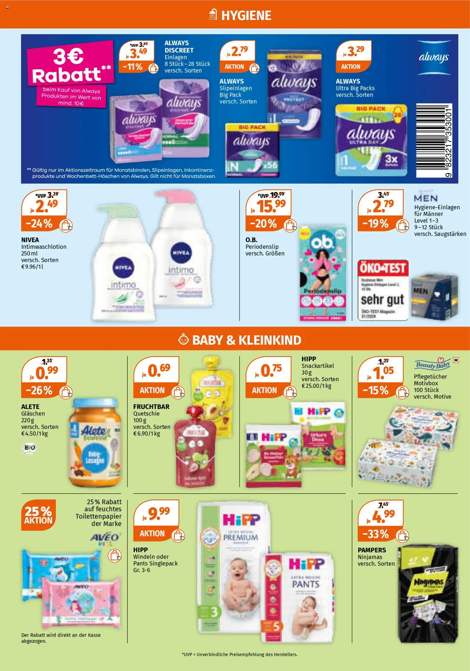 Müller Prospekt 	 – gültig ab 10.11.2025 | Seite: 6 | Produkte: Pampers, Toilettenpapier, Feuchtes Toilettenpapier