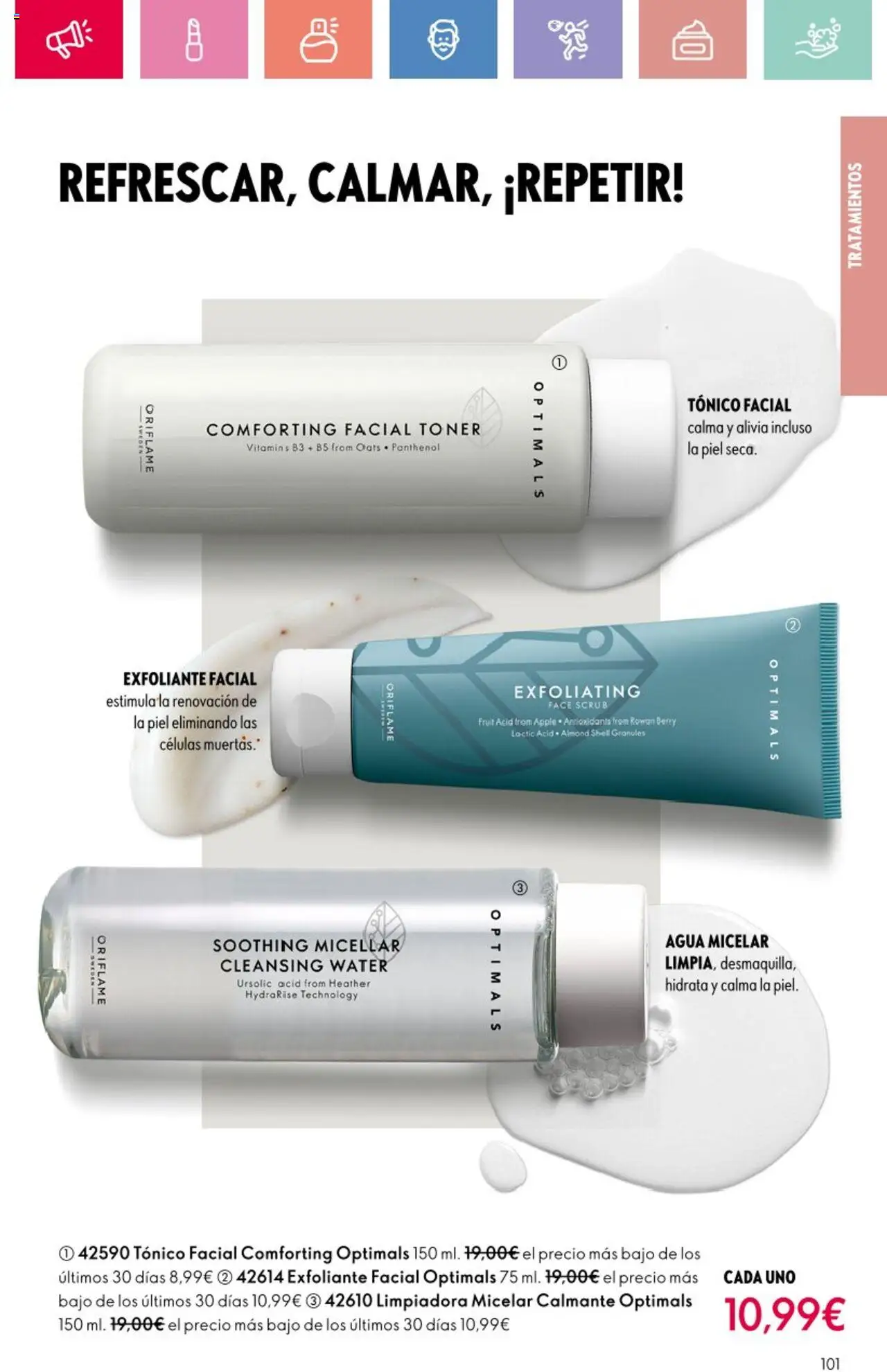Oriflame - Catálogo Campaña 9 │ válido desde el 22.06.2025 | Página: 101 | Productos: Agua micelar, Γαύρος, Toner