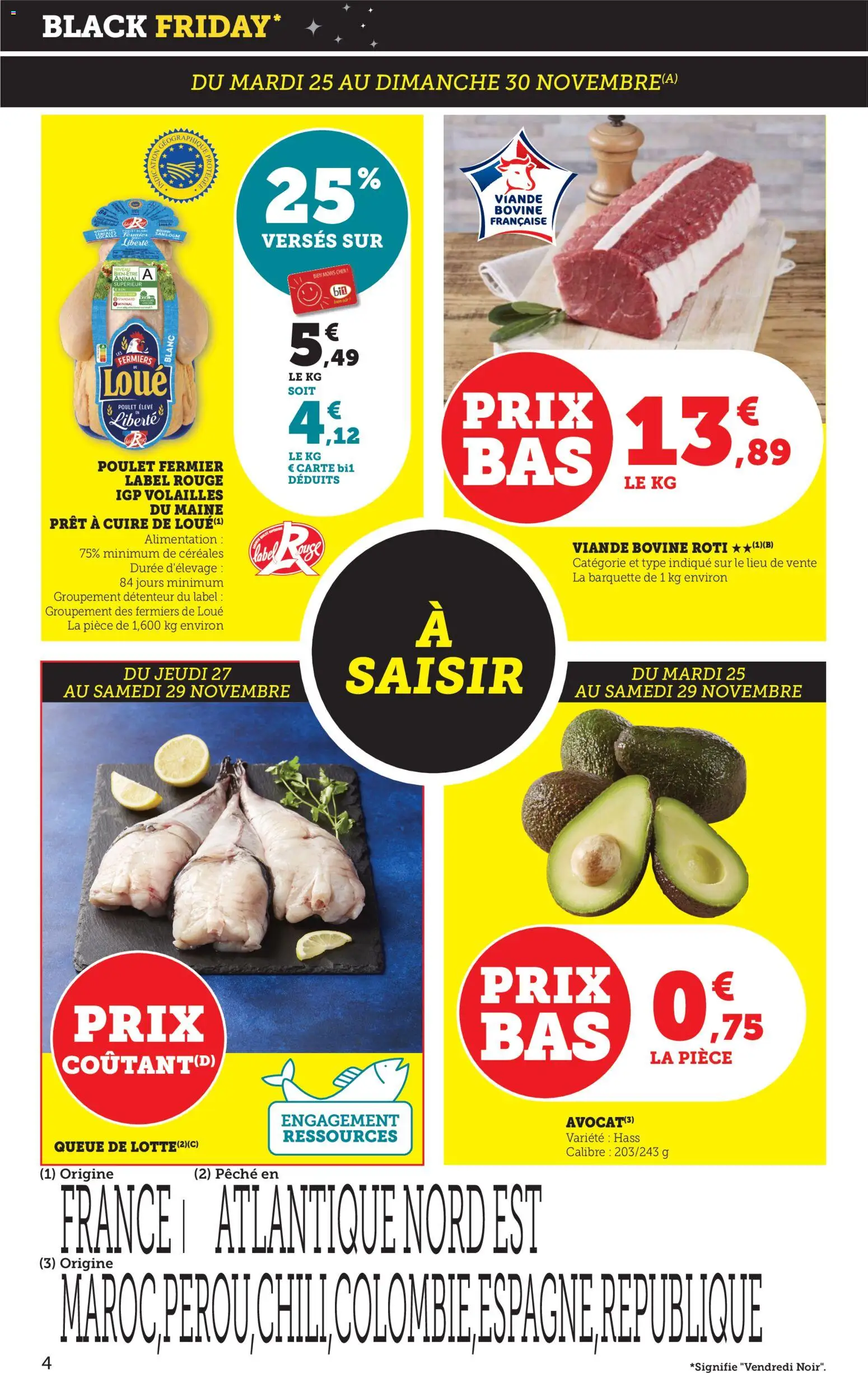{H1} | Page: 5 | Produits: Queue de lotte, Viande, Céréales, Viande bovine