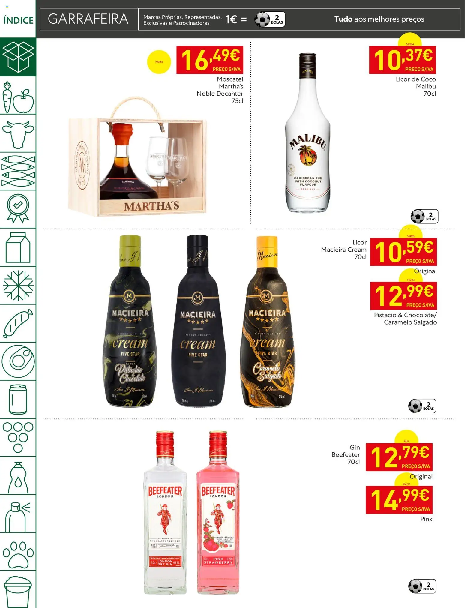 Recheio - Bons Negócios Madeira │ válido de 07.04.2026 | Página: 40 | Produtos: Rum, Licor, Macieira cream, Gin