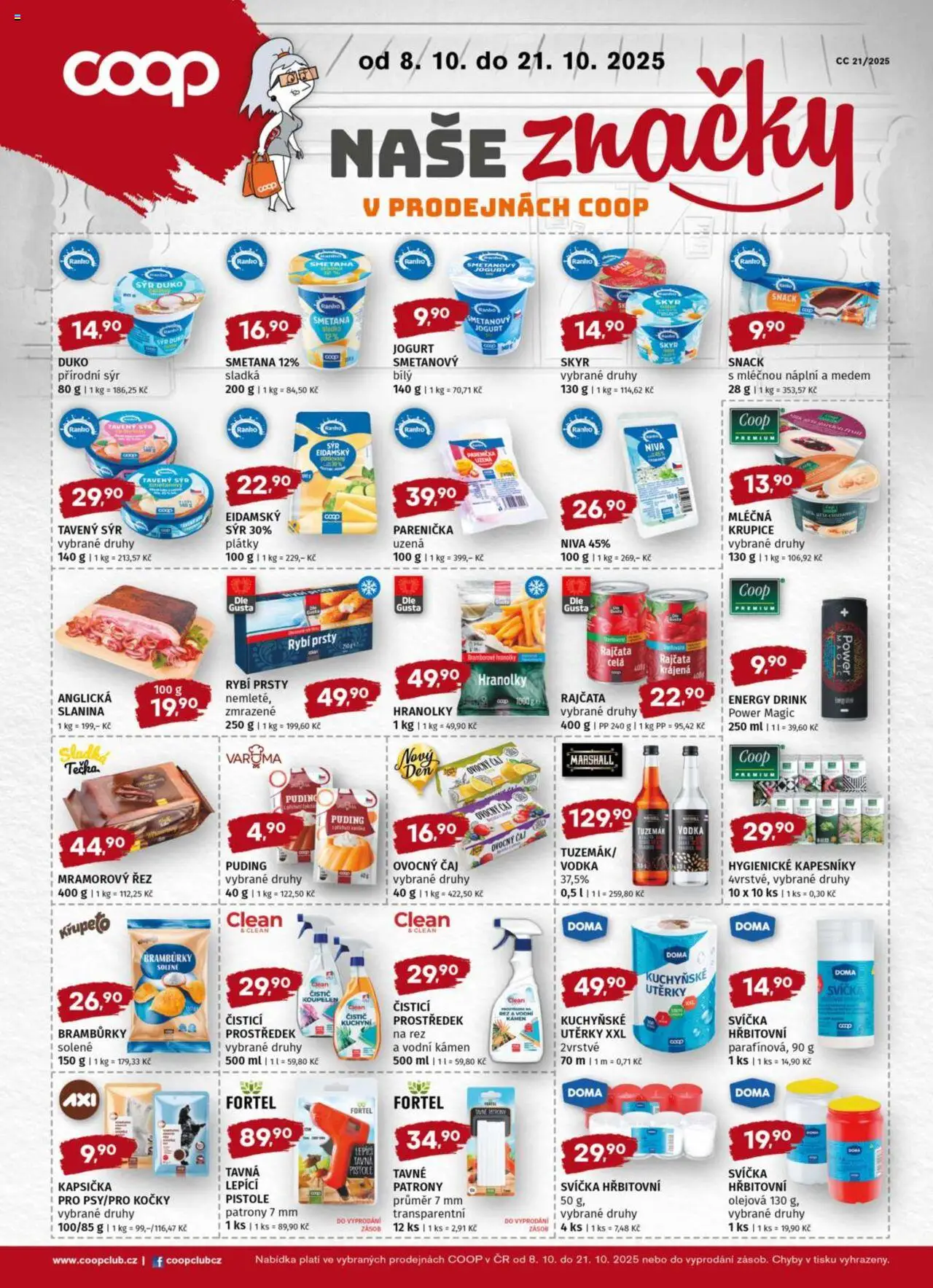 Trefa leták od 15.10.2025 | Strana: 9 | Produkty: Jogurt, Krupice, Niva, Slanina