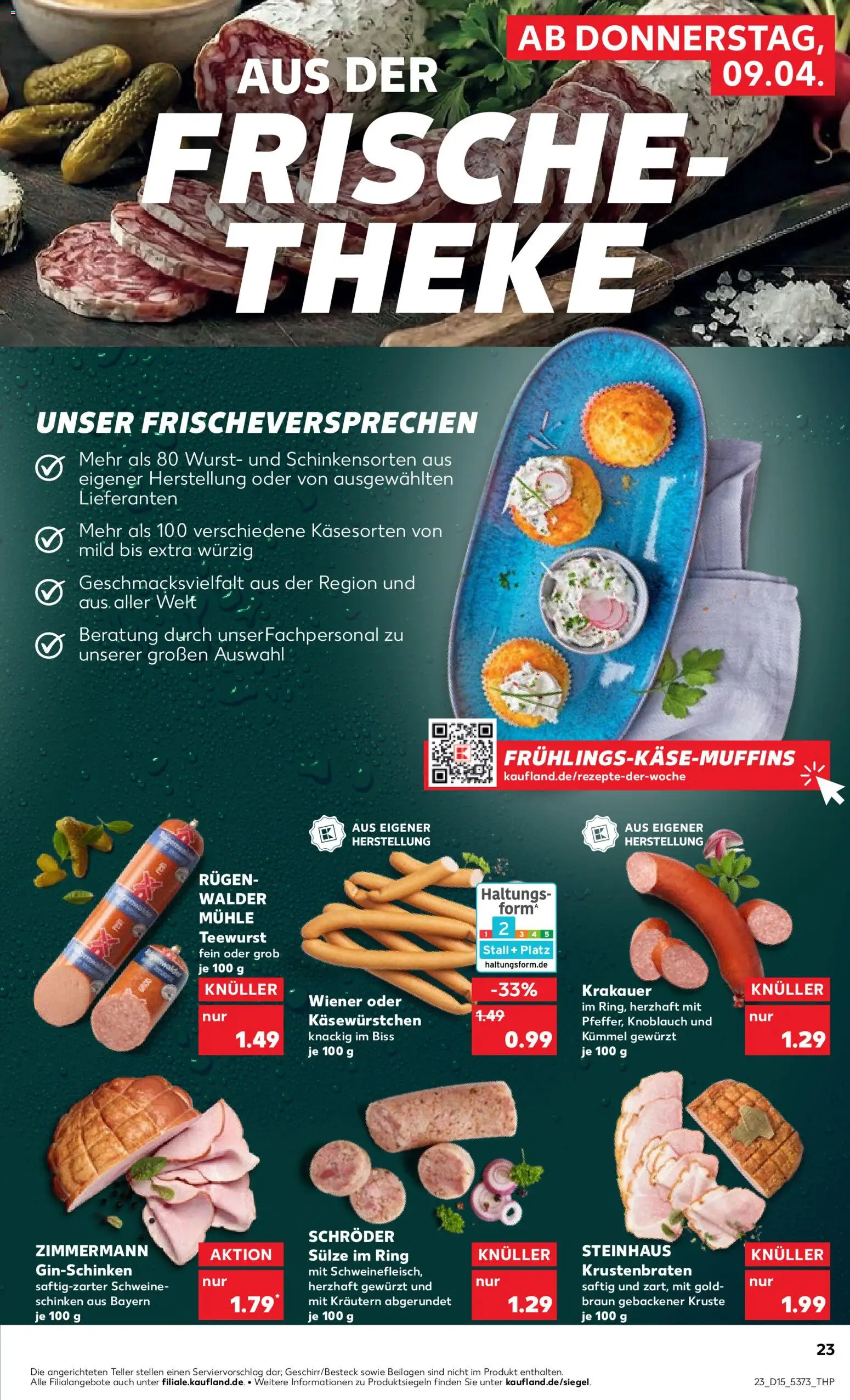 Kaufland Prospekt Kiel	 – gültig ab 09.04.2026 | Seite: 23 | Produkte: Mühle, Wurst, Knoblauch, Schinken