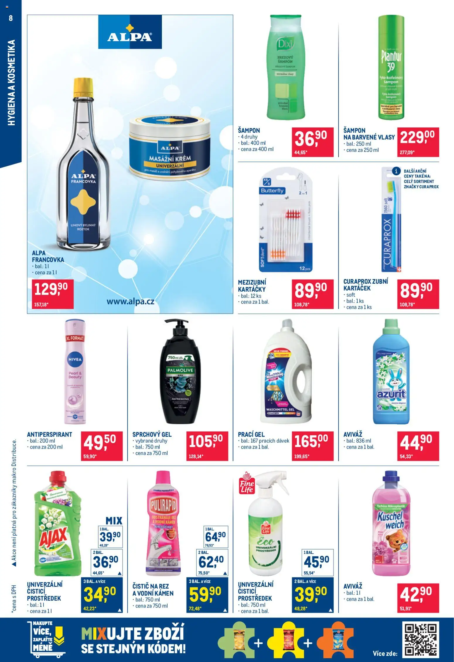 Makro leták - Spotřební zboží od 25.02.2026 | Strana: 8 | Produkty: Sprchový gel, Aviváž, Nivea, Šampon