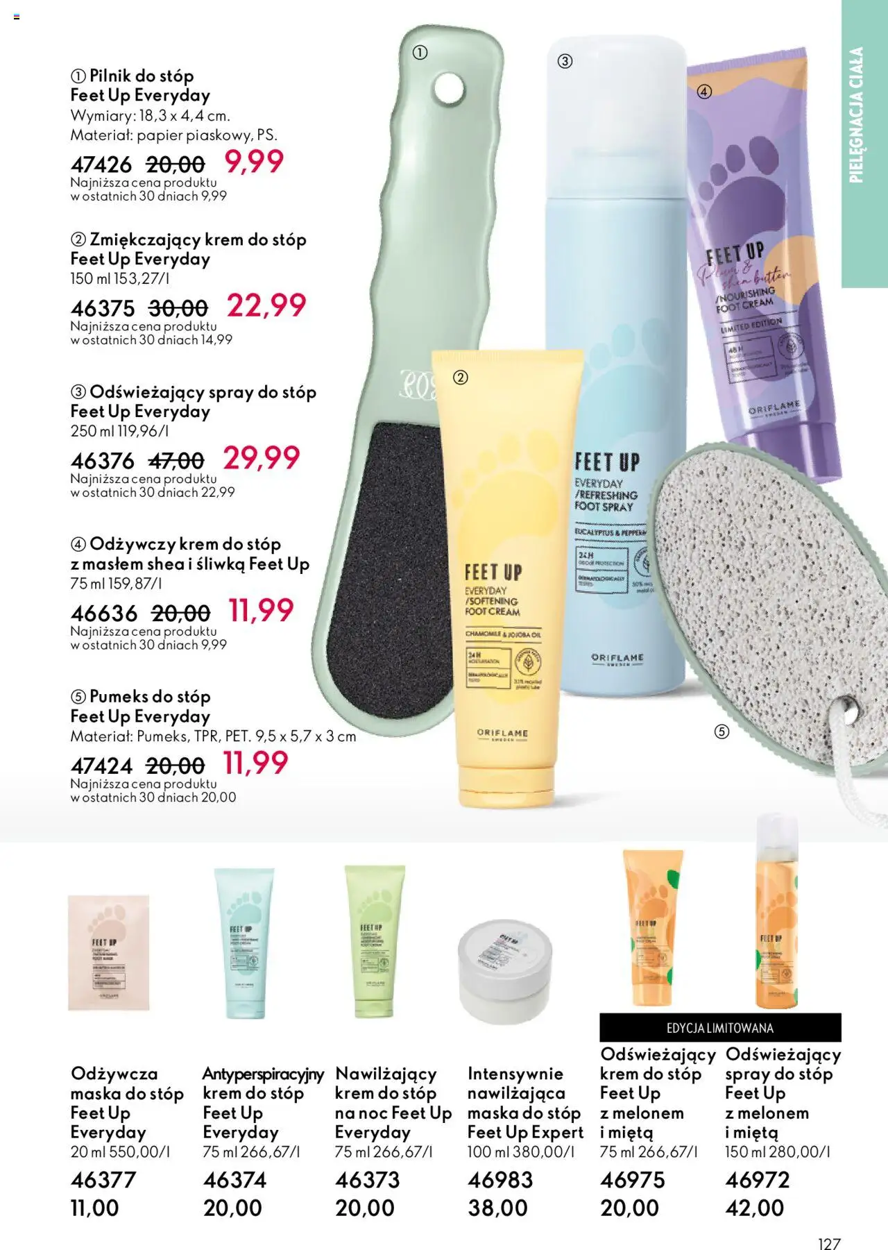 Oriflame Katalog 13 2025 od 07.09.2025 | Strona: 127 | Produkty: Mięta, Maska, Krem, Spray do stóp