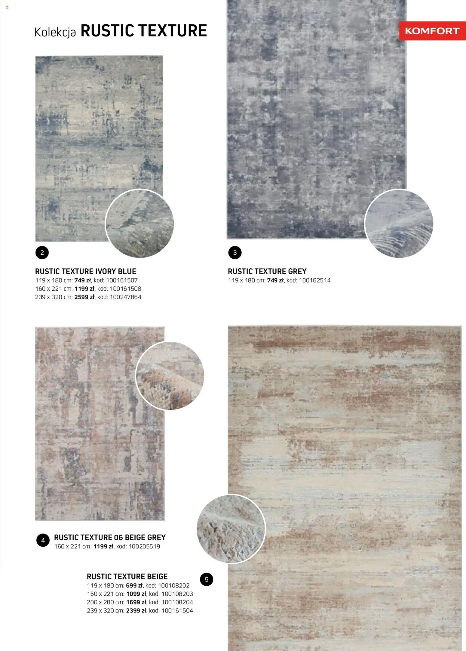 Komfort gazetka - Katalog dywanów od 17.03.2026 | Strona: 45