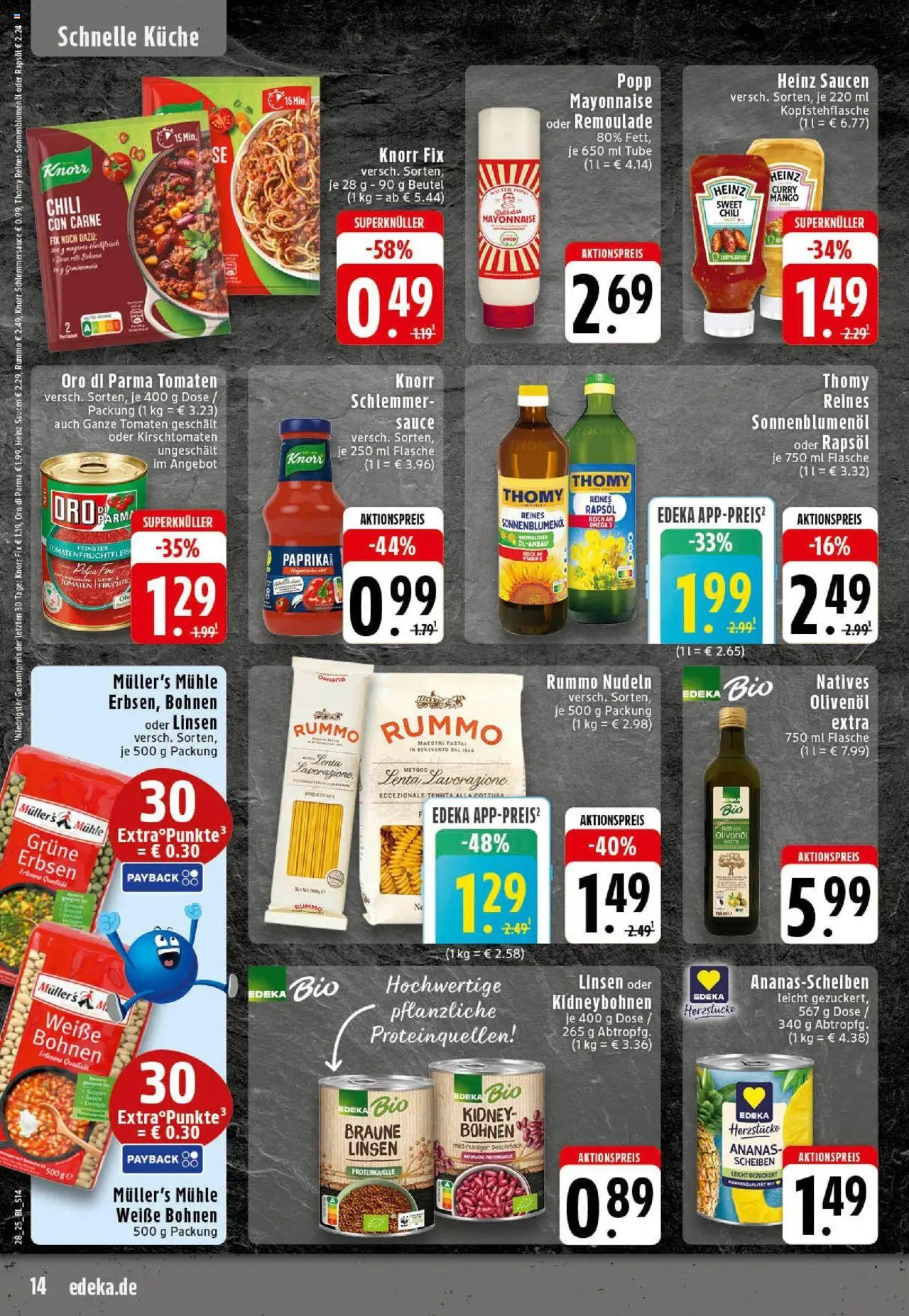 Edeka prospekt Westerkappeln	 - gültig ab dem 06.07.2025 | Seite: 14 | Produkte: Ananas, Knorr, Paprika, Mango