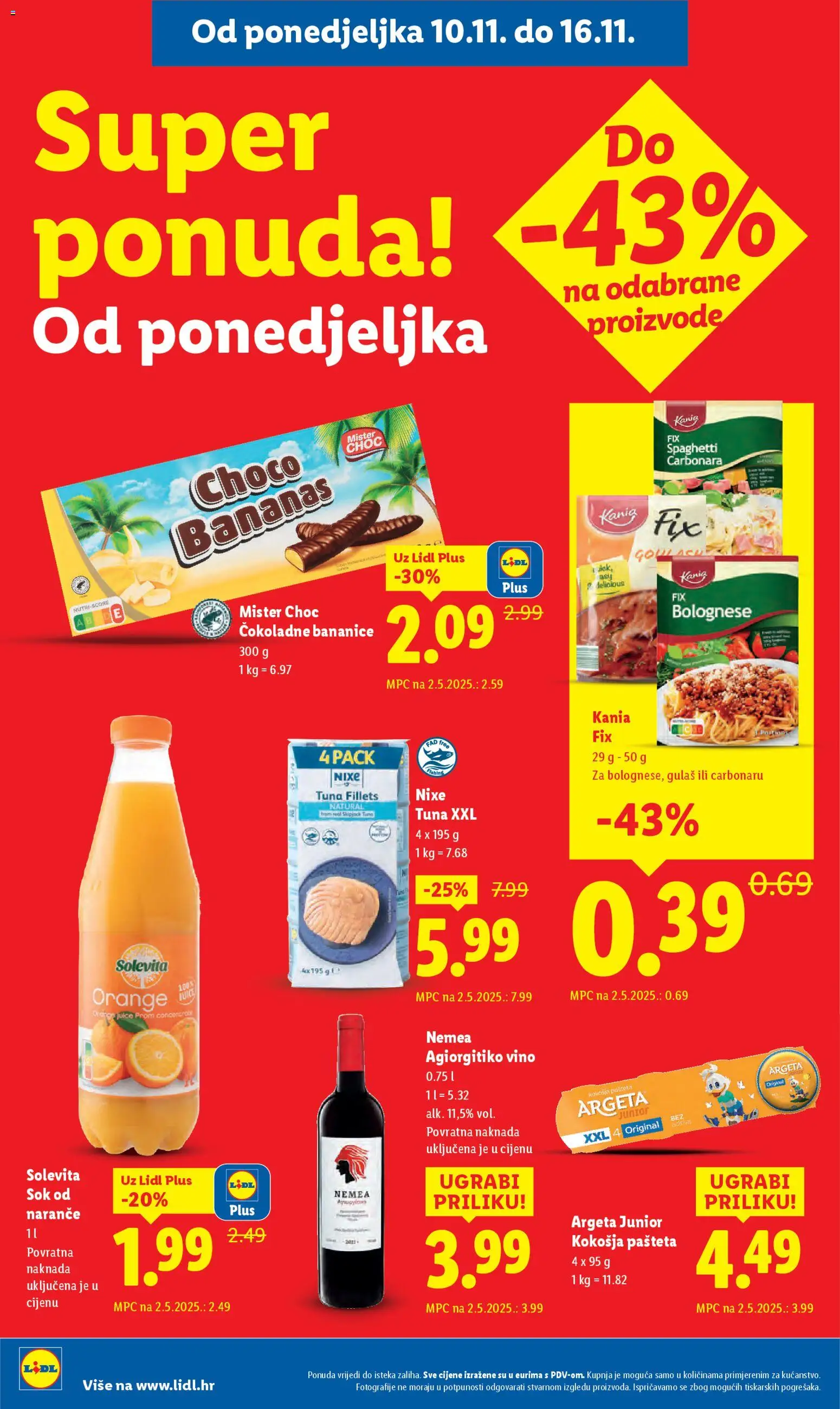 Lidl katalog | vrijedi od 10.11.2025 | Stranica: 6 | Proizvodi: Vino, Naranče, Pašteta, Tuna