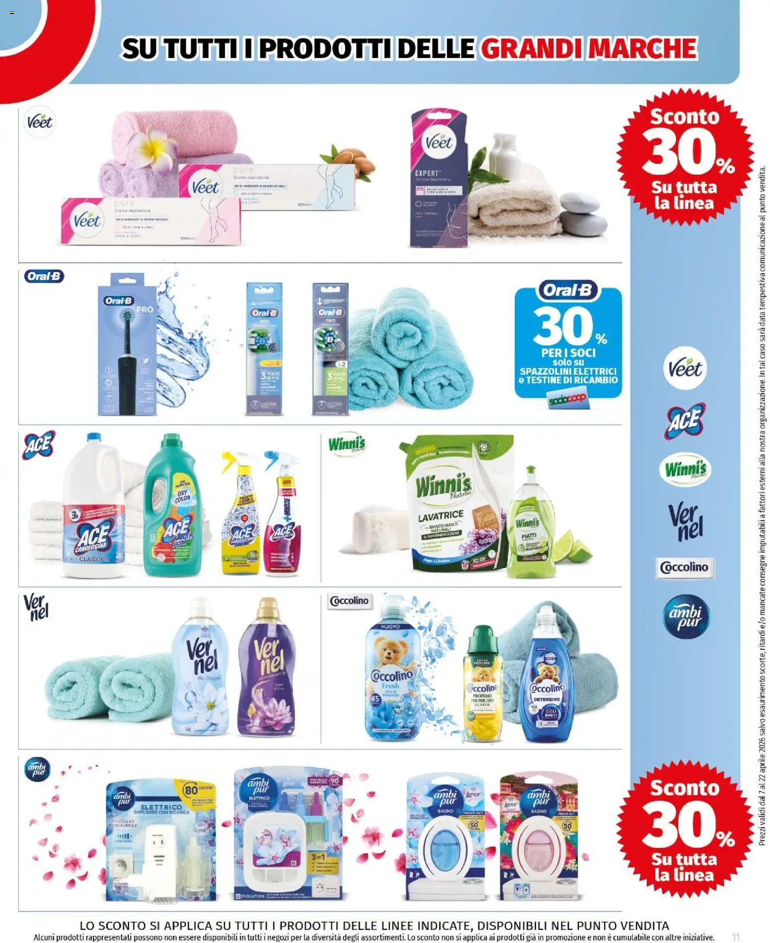 Volantino COOP del 07.04.2026 | Pagina: 11 | Prodotti: Crema, Candeggina, Data, Profumo