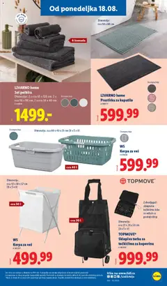 Lidl katalog - važi od 14.08.2025 | Strana: 21 | Proizvode: W5, Kupatilo, Korpa za veš, Torba