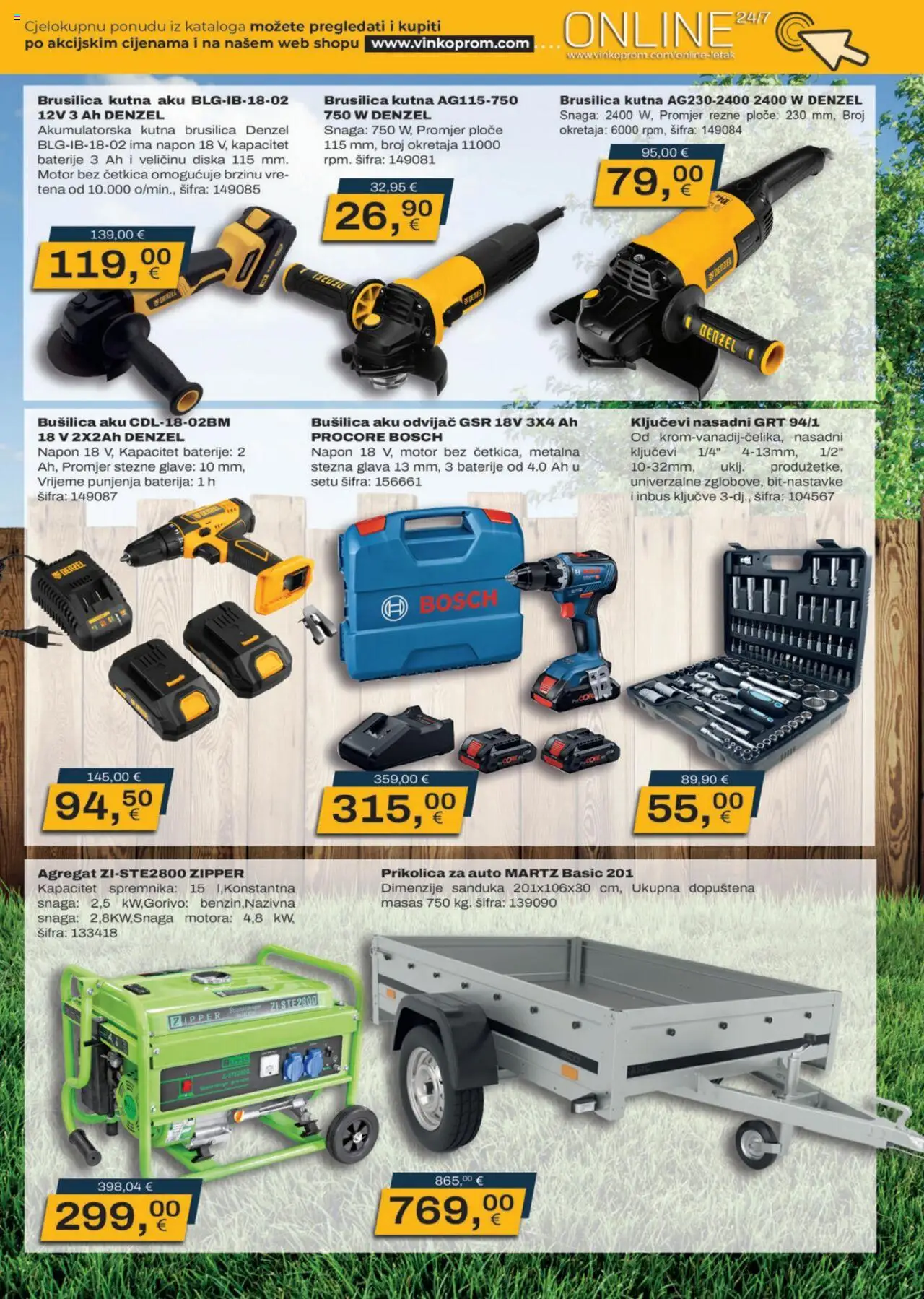 Vinkoprom katalog | vrijedi od 04.08.2025 | Stranica: 9 | Proizvodi: Brusilica, Baterija, Kutna brusilica, Aku odvijač