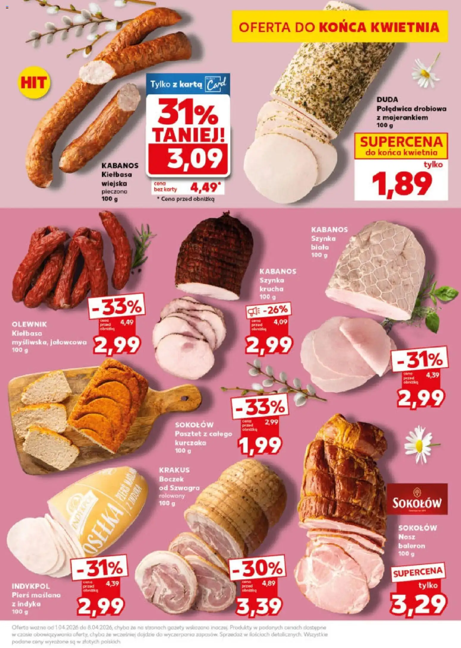 Kaufland gazetka - Mocny start od 07.04.2026 | Strona: 21 | Produkty: Kiełbasa, Karta, Osełka, Boczek
