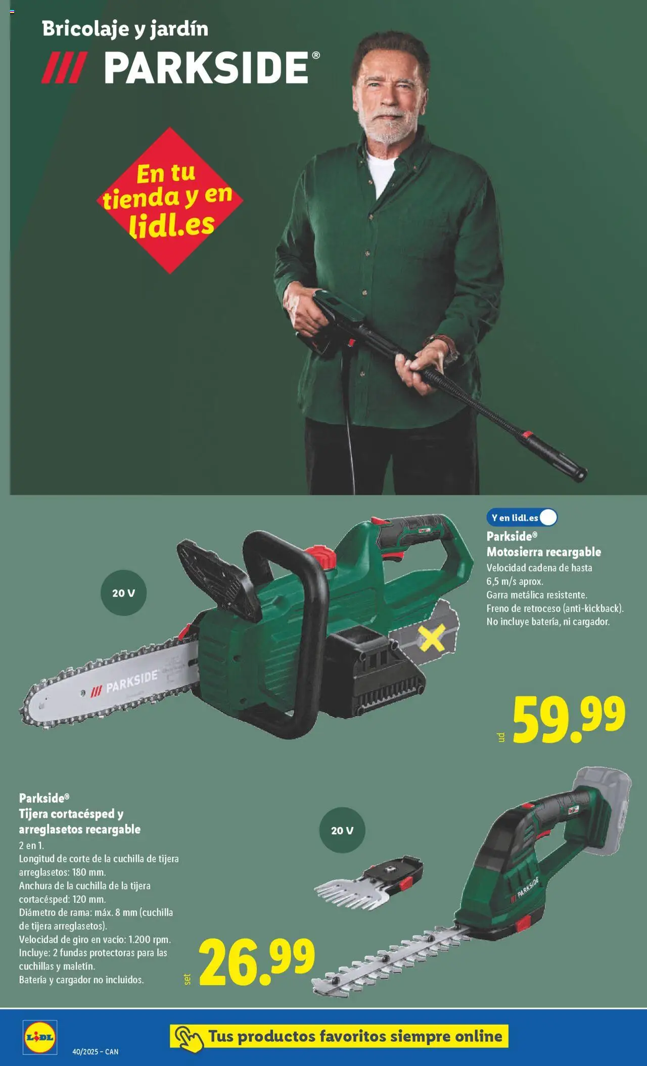 Lidl - Canarias │ válido desde el 29.09.2025 | Página: 4 | Productos: Motosierra, Απολυμαντικό, Batería