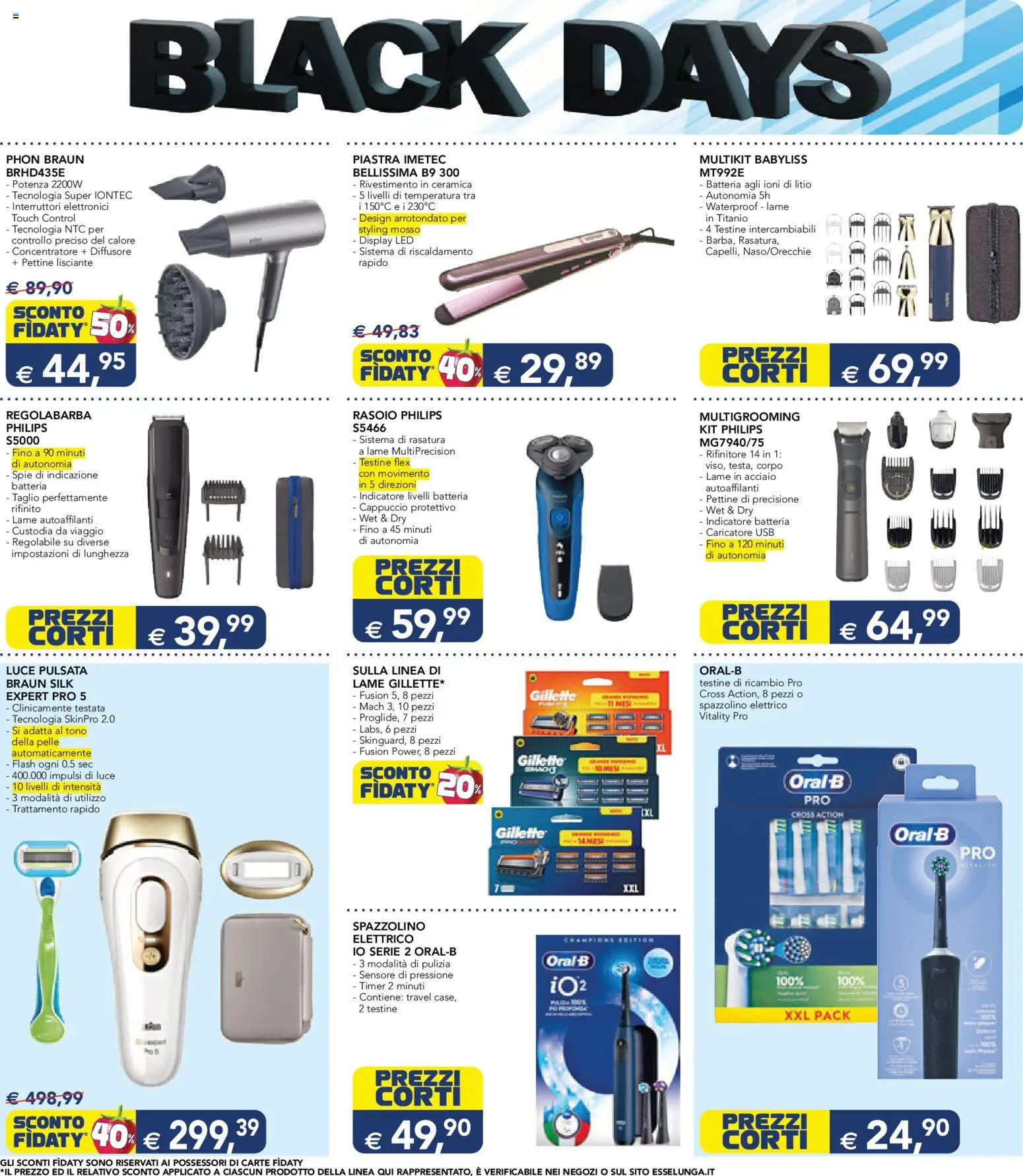 Volantino Esselunga S del 17.11.2025 | Pagina: 9 | Prodotti: Regolabarba, Cappuccio, USB, Spazzolino elettrico