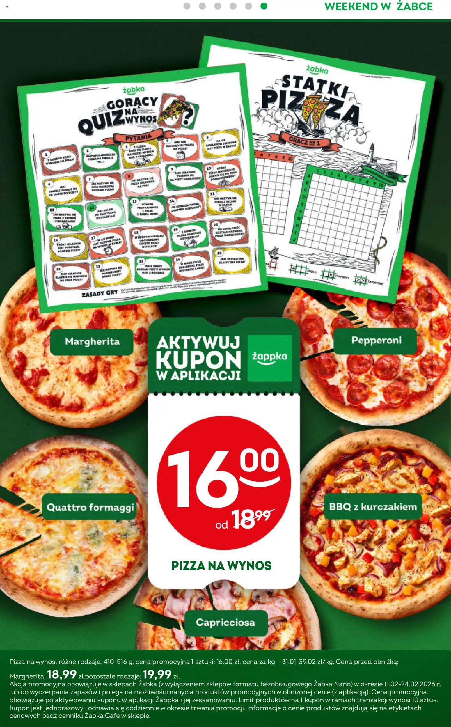 Żabka Gazetka - Weekendowe promocje od 20.02.2026 | Strona: 7 | Produkty: Gracz, Gry, Pizza