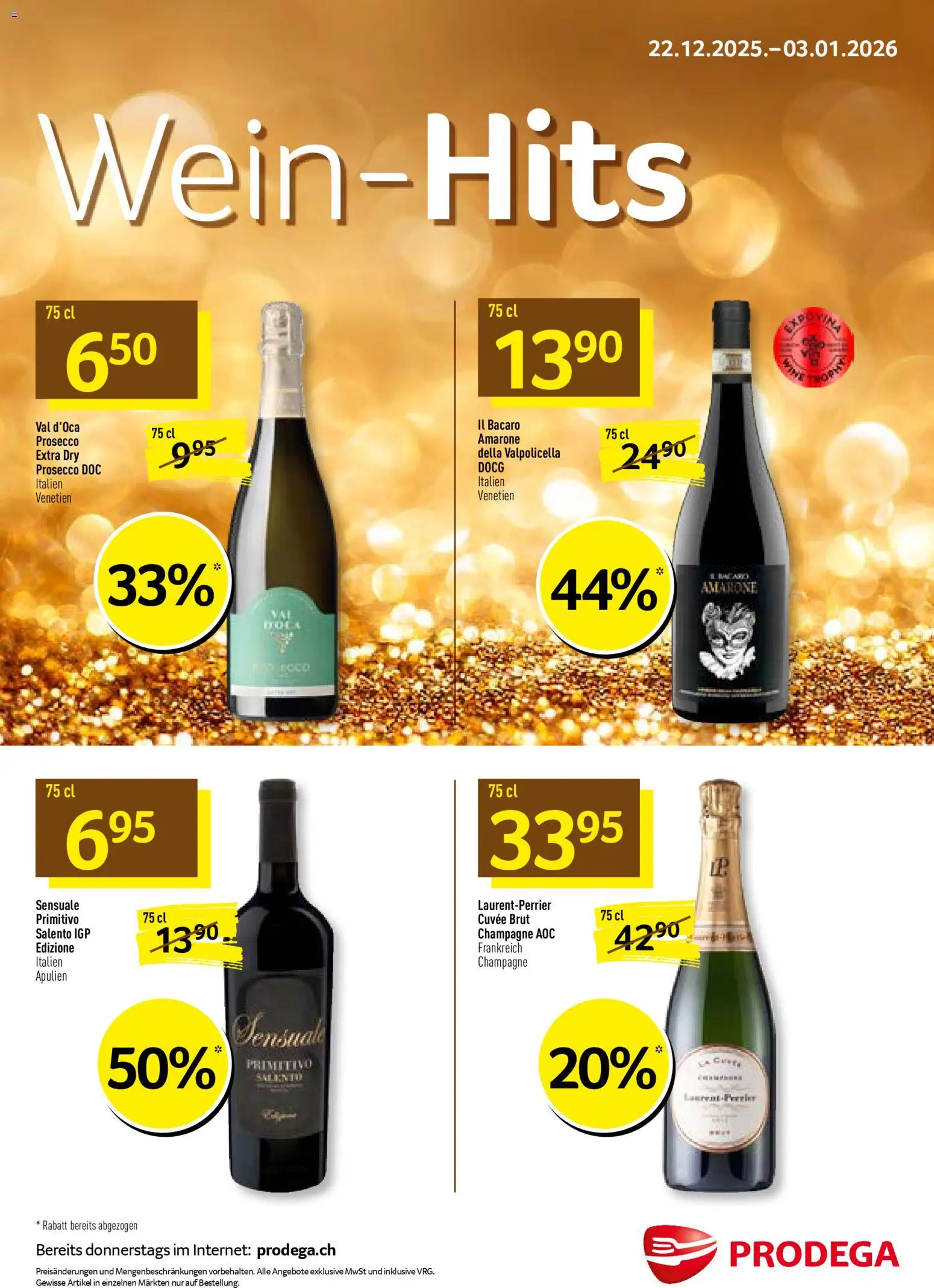 Prodega Aktionen Wein-Hits – gültig ab 22.12.2025 | Seite: 1