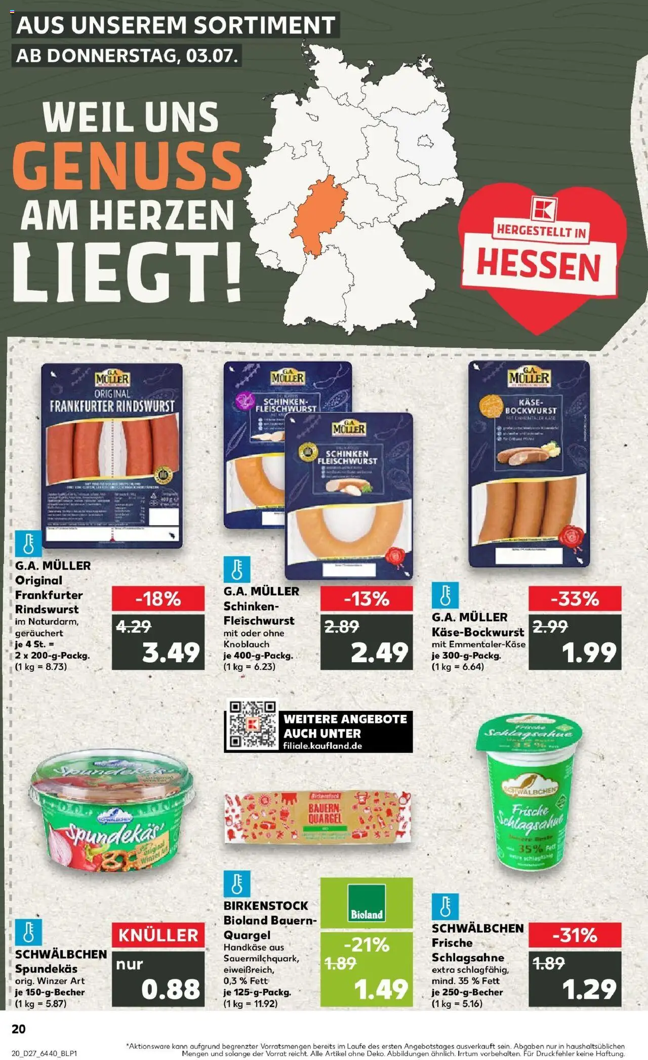 Kaufland prospekt Rüsselsheim Am Main	 - gültig ab dem 06.07.2025 | Seite: 35 | Produkte: Bockwurst, Schlagsahne, Knoblauch, Schinken