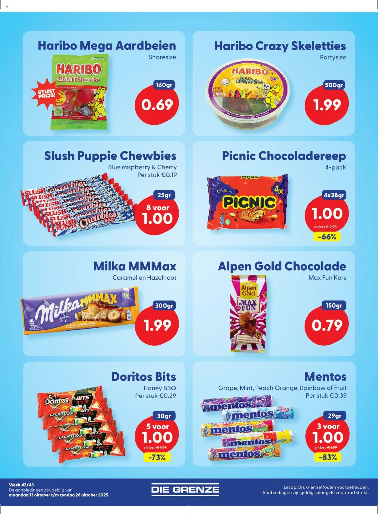 {H1} | Pagina: 3 | Producten: Chocolade, Aardbeien, Chocoladereep, Doritos