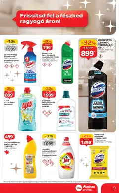 Auchan - Akciós újság Szupermarket - amely érvényes a következő dátumtól: 27.12.2025 | Oldal: 9 | Termékek: Felmosó, Törlőkendő, Szavó, Mosószer