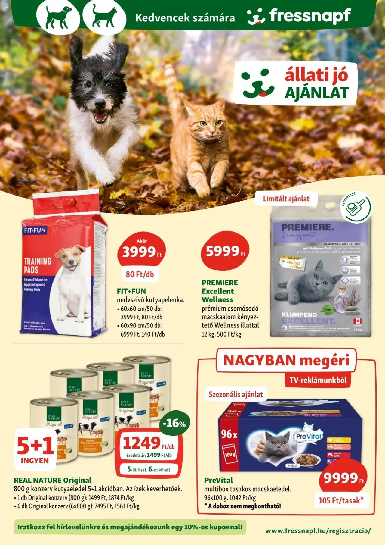 Fressnapf akciós ujság - amely érvényes a következő dátumtól: 11.09.2025 | Oldal: 2 | Termékek: Macskaalom, Kutyaeledel, Doboz, Parfüm
