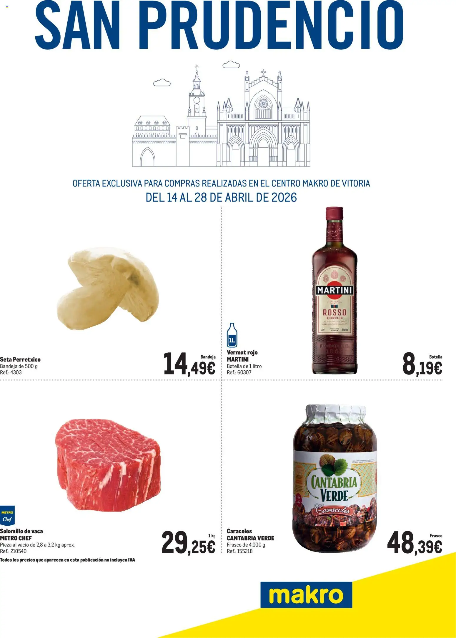 Makro Fiestas San Prudencio Vitoria │ válido desde el 14.04.2026 | Página: 1 | Productos: Bandeja