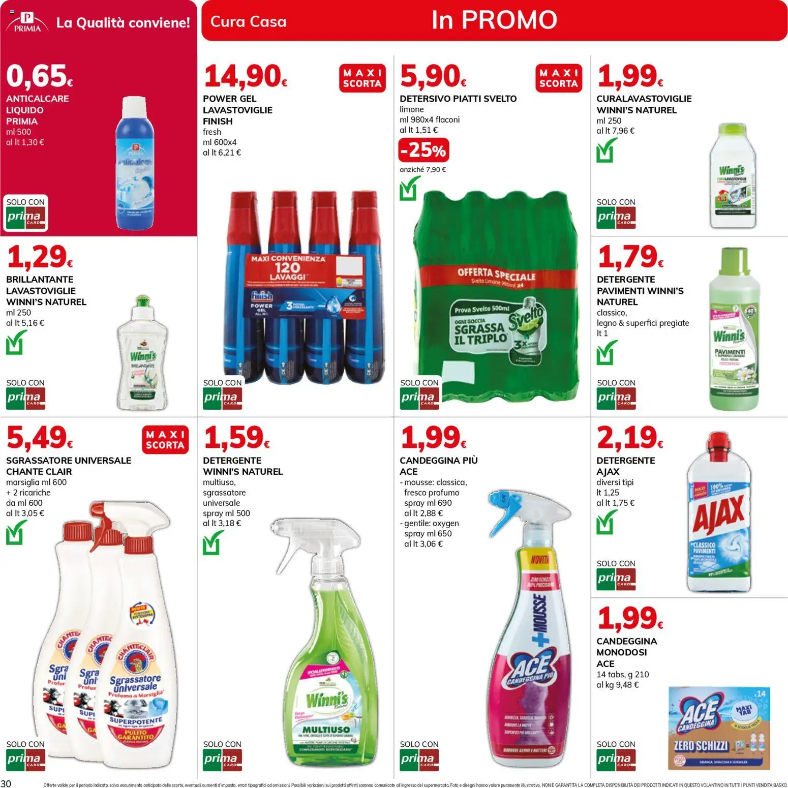 Volantino Basko del 24.02.2026 | Pagina: 30 | Prodotti: Detergente, Limone, Lavastoviglie, Profumo