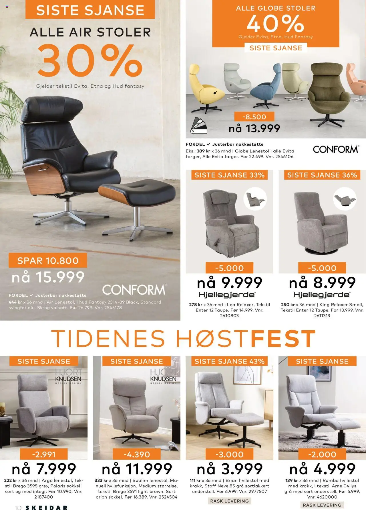 {H1} | Side: 10 | Produkter: Hvilestol, Lys, Lenestol