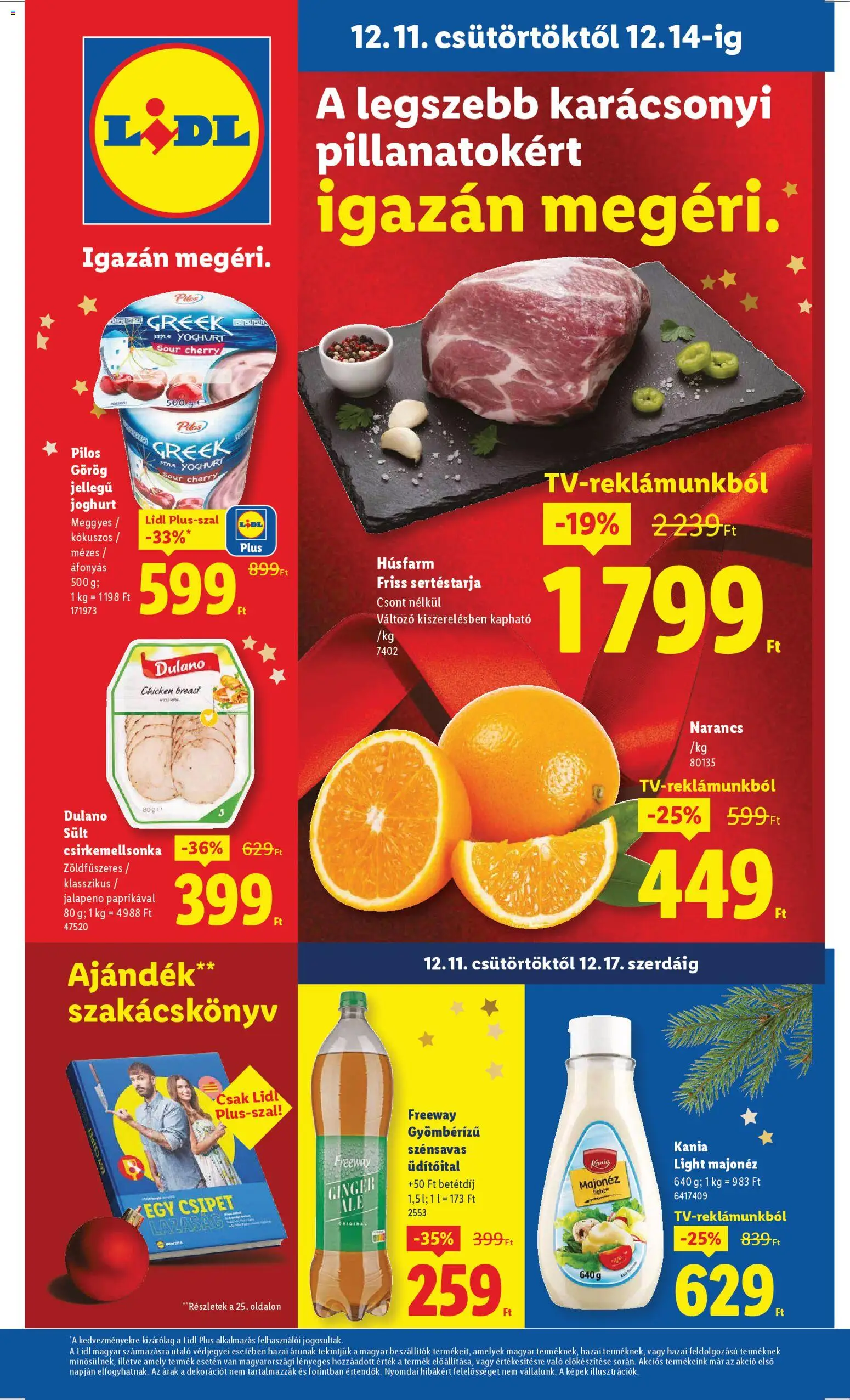 Lidl akciós ujság - amely érvényes a következő dátumtól: 11.12.2025 | Oldal: 1