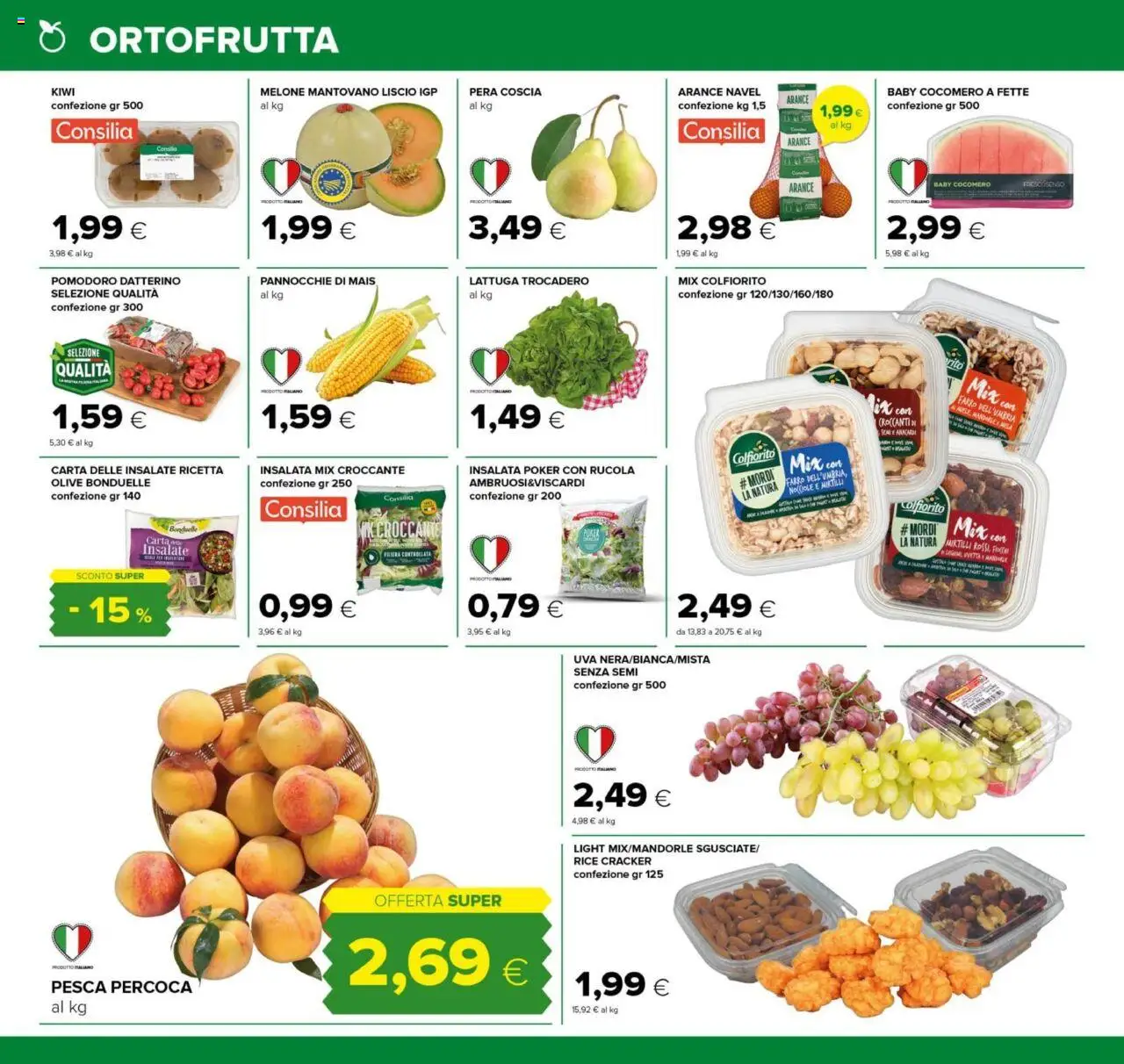 Volantino Tigre del 07.08.2025 | Pagina: 2 | Prodotti: Olive, Pesca, Anacardi, Lattuga