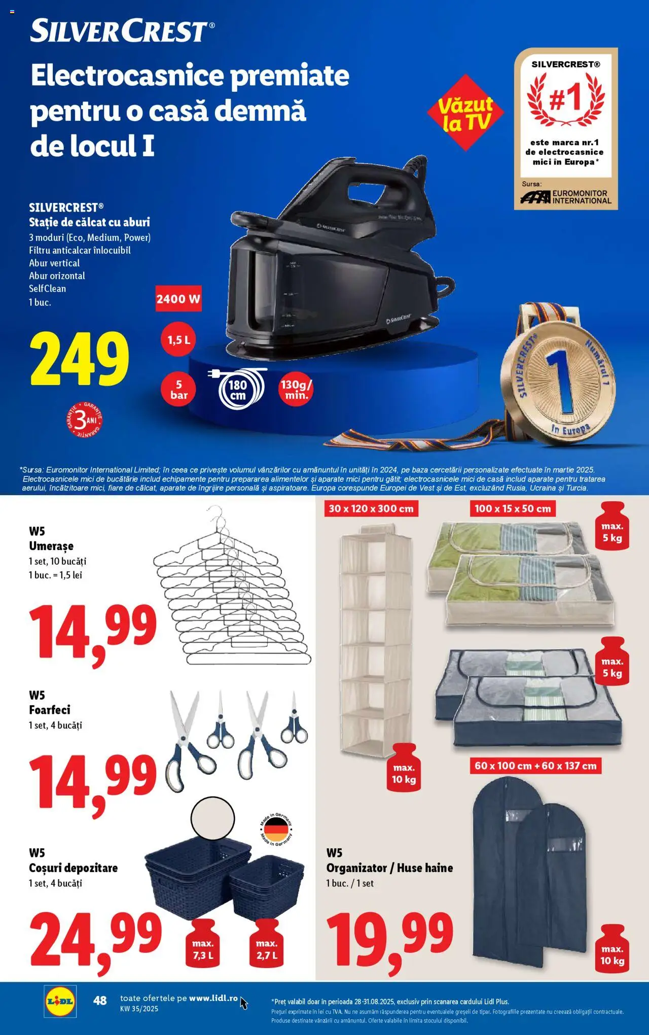 Catalog Lidl – valabil de la 25.08.2025 | Pagină: 62 | Produse: Coșuri depozitare, Bucătărie, Mici, Haine