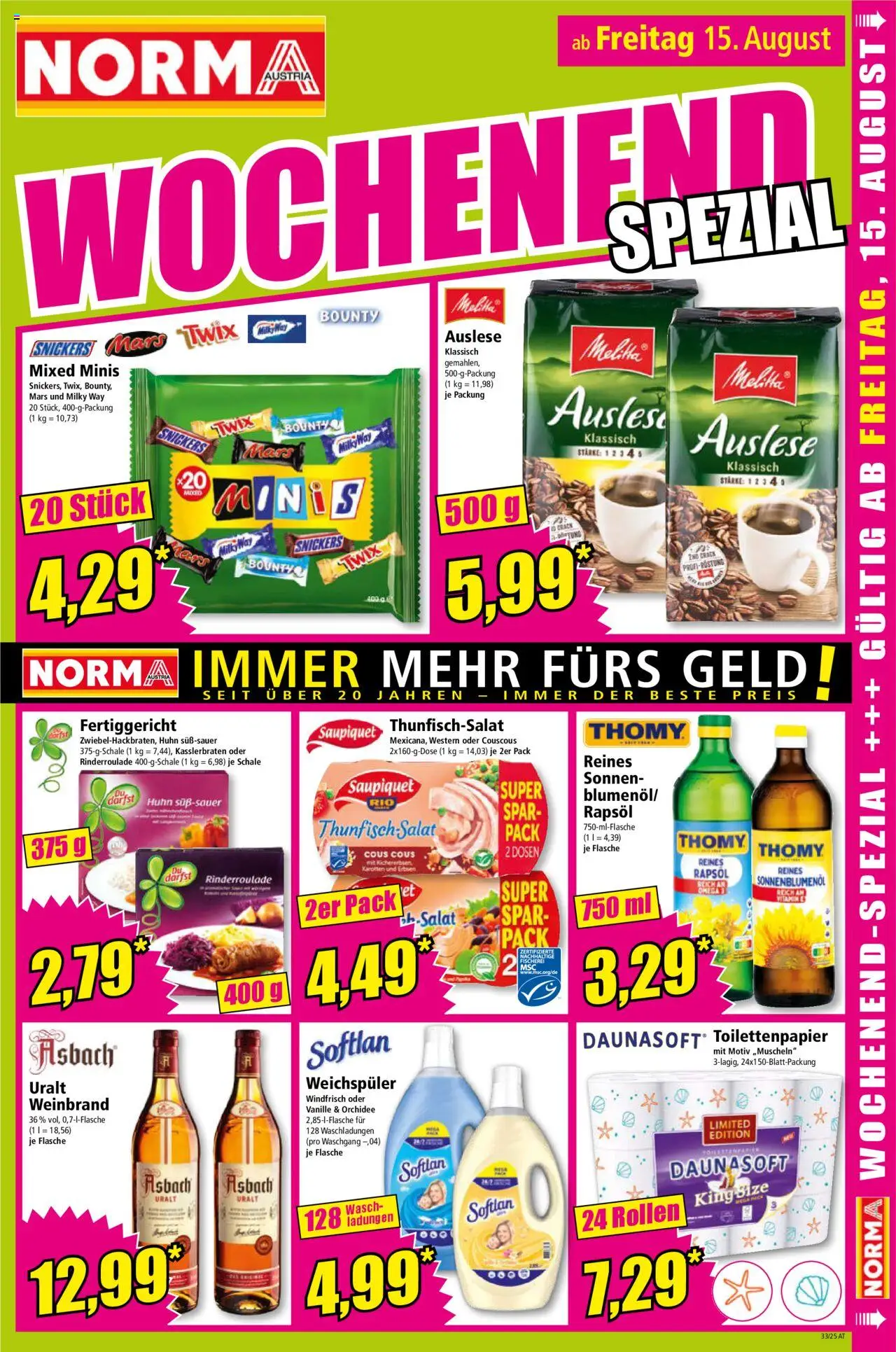 Norma Flugblatt gültig ab 11.08.2025 | Seite: 15 | Produkte: Salat, Weichspüler