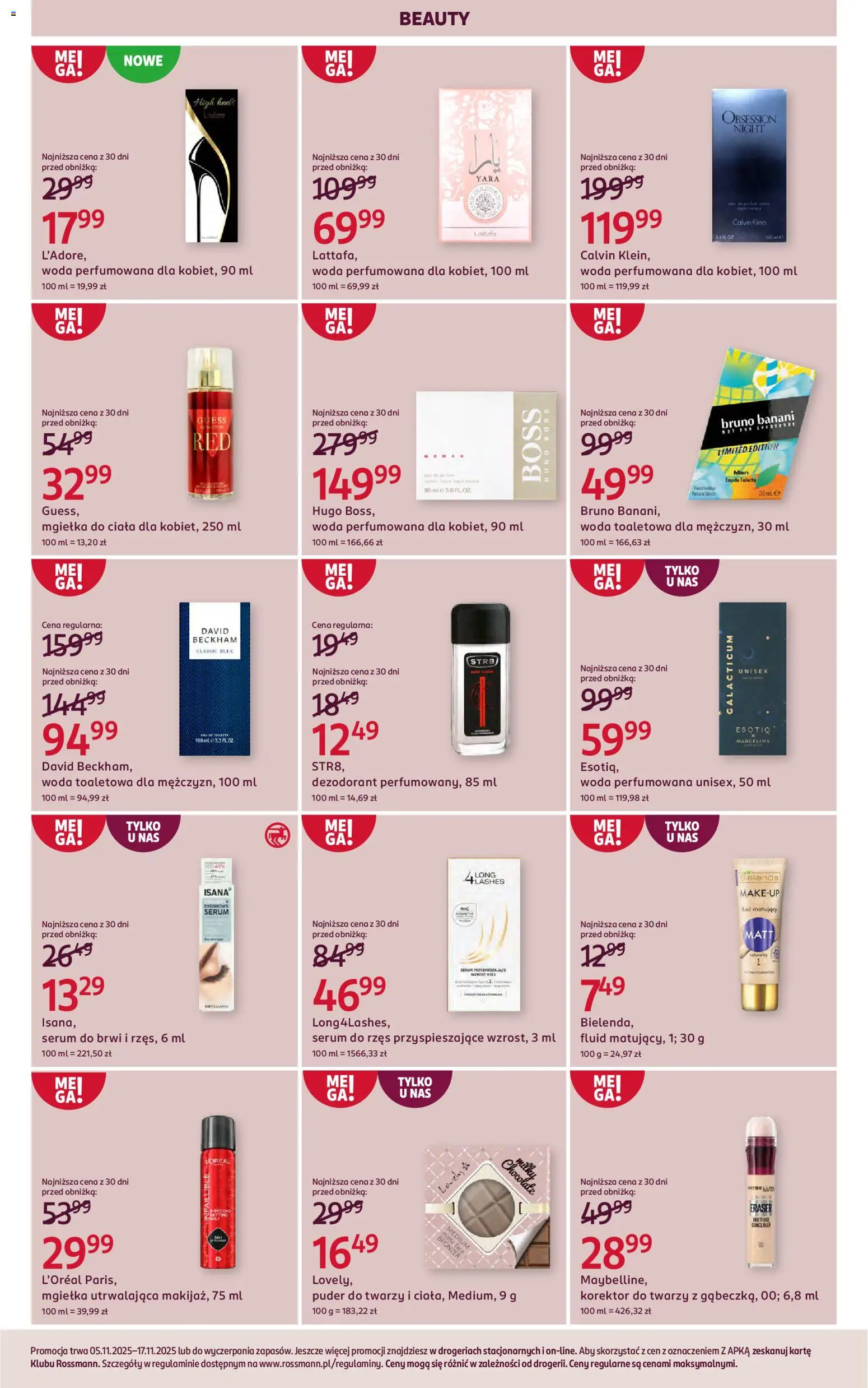 Rossmann Gazetka od 05.11.2025 | Strona: 4 | Produkty: Woda toaletowa, Korektor, Puder, Woda