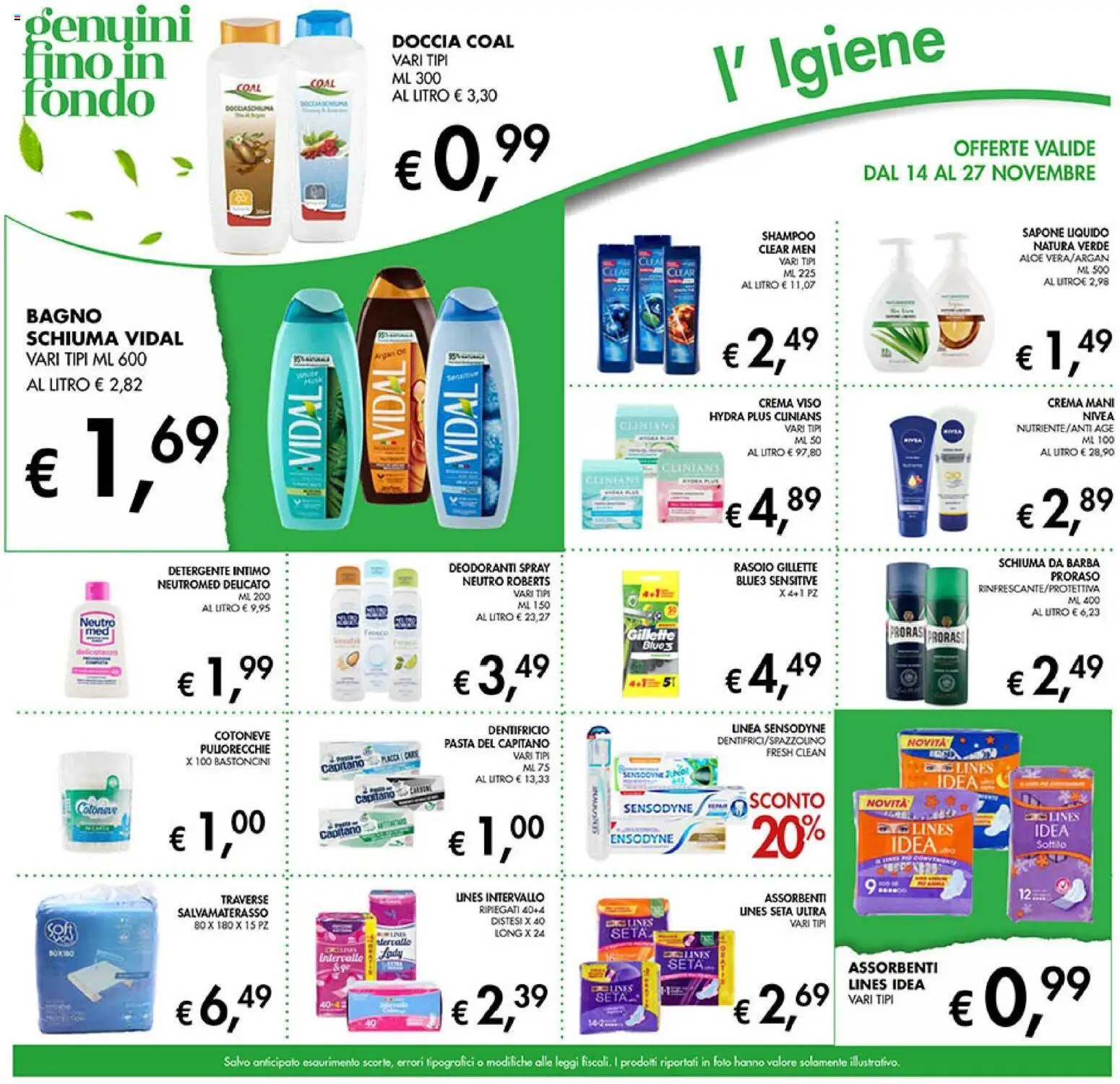 Volantino Coal del 14.11.2025 | Pagina: 23 | Prodotti: Rasoio, Dentifricio, Bagno, Doccia