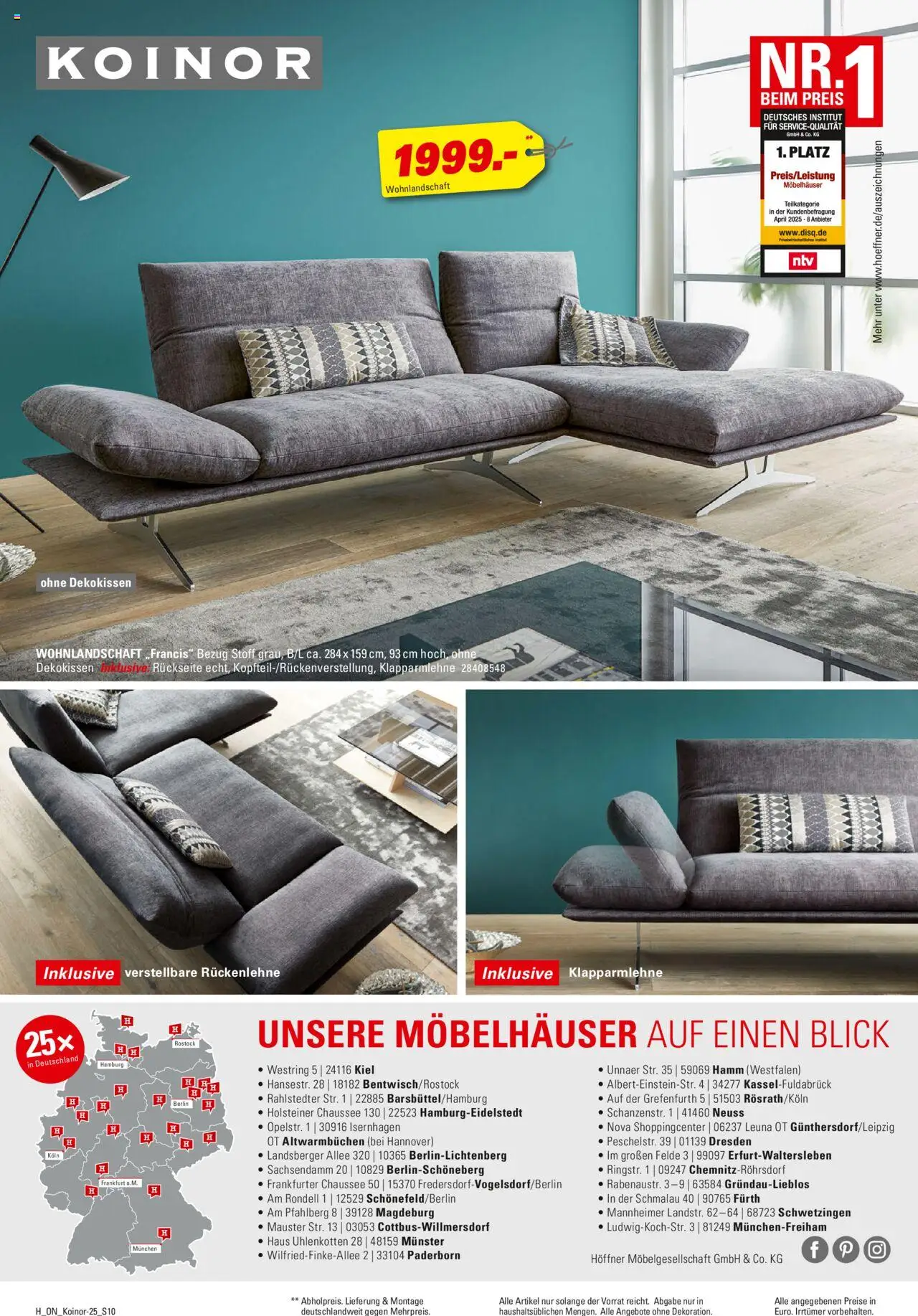 Höffner - Koinor - gültig ab dem 13.08.2025 | Seite: 10 | Produkte: Wohnlandschaft