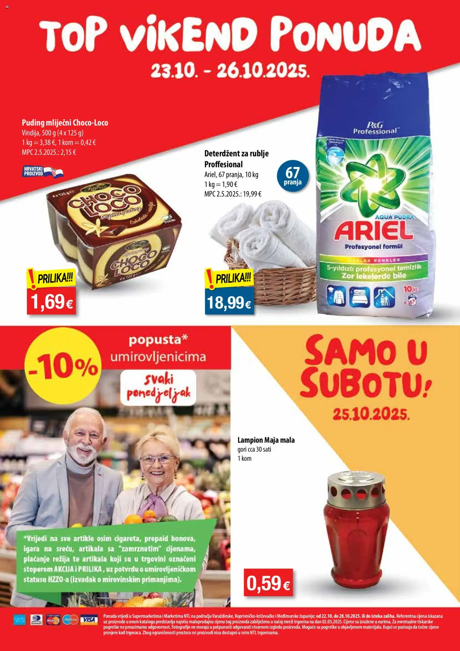NTL katalog | vrijedi od 22.10.2025 | Stranica: 24 | Proizvodi: Puding, Deterdžent, Lampion, Ariel