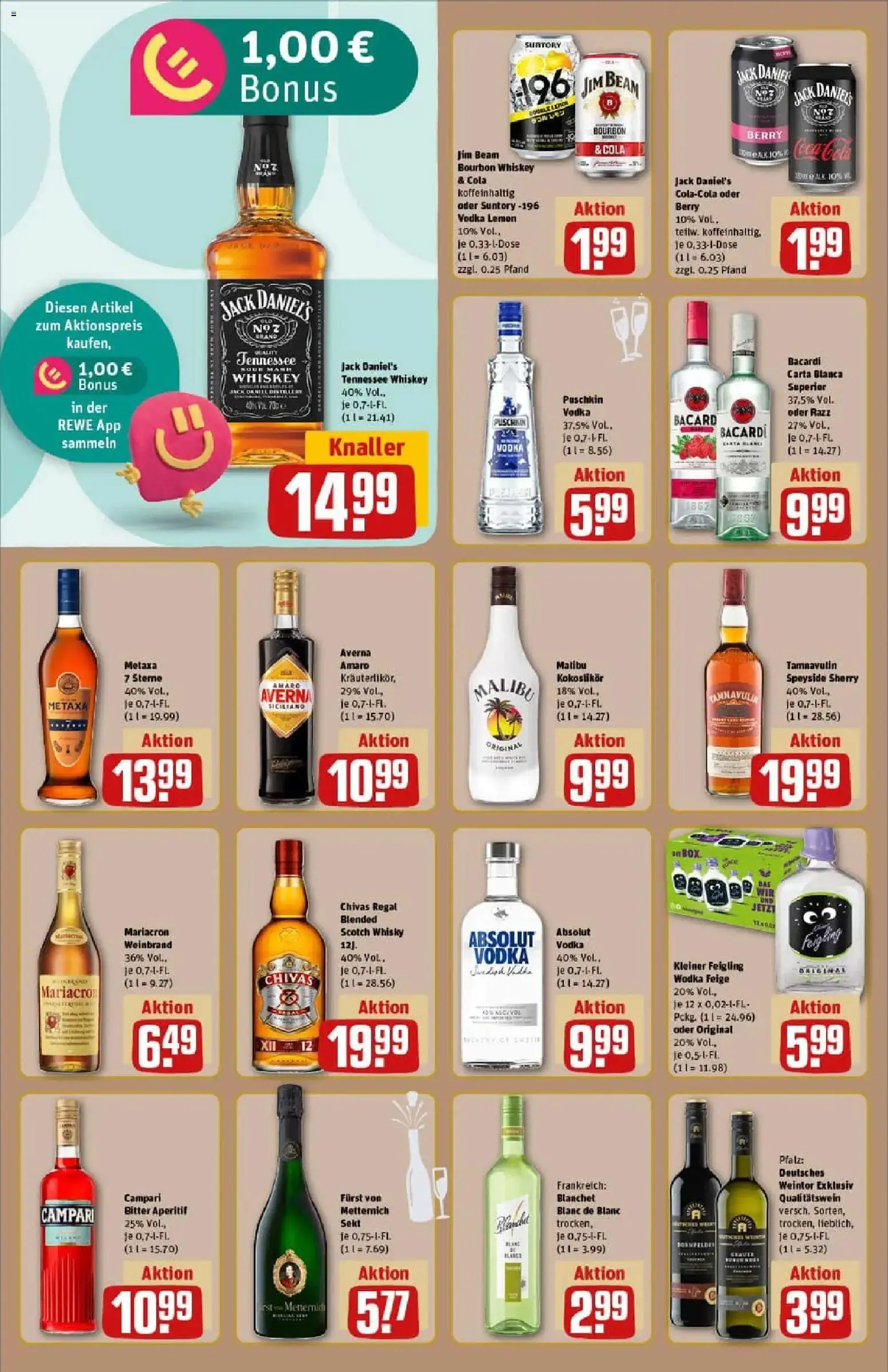Rewe prospekt Burgstetten	 – gültig ab 22.12.2025 | Seite: 16 | Produkte: Whisky, Sekt, Mariacron, Metaxa