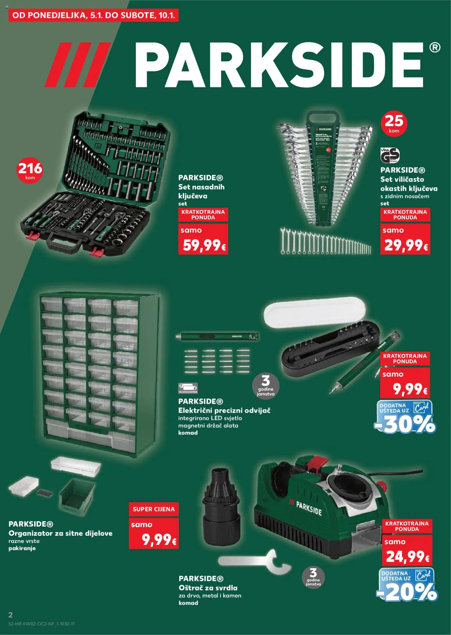 Kaufland katalog | vrijedi od 07.01.2026 | Stranica: 2 | Proizvodi: Baterije, Odvijač, Parkside