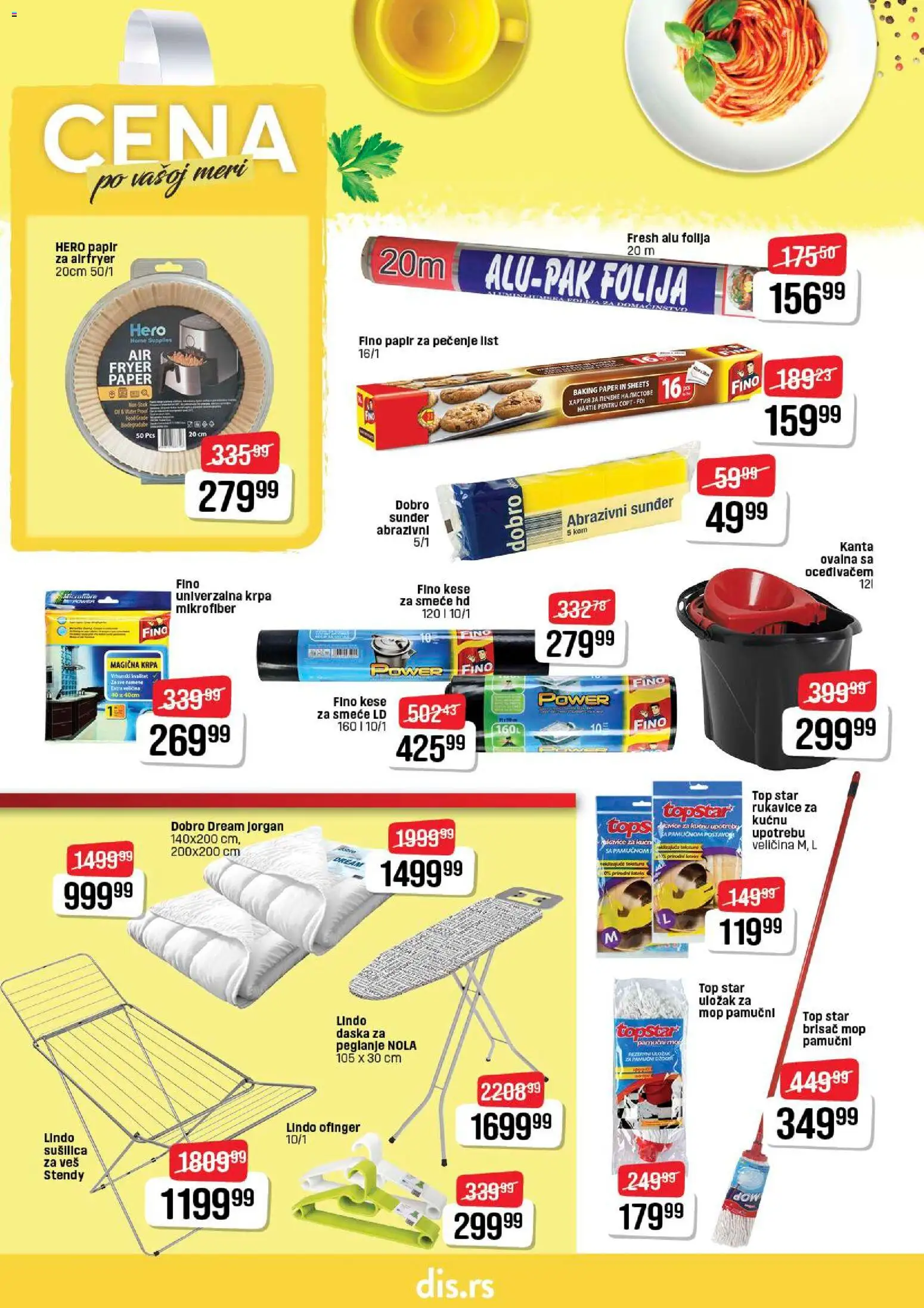 Super DIS katalog - važi od 04.12.2025 | Strana: 20 | Proizvode: Rukavice, Jorgan, Papir za pečenje