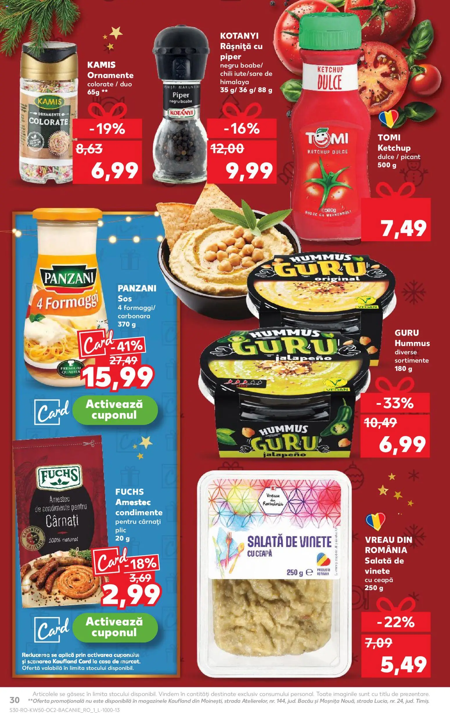 Noul catalog Kaufland – valabil de la 10.12.2025 | Pagină: 30 | Produse: Ketchup, Sos, Piper, Cârnați